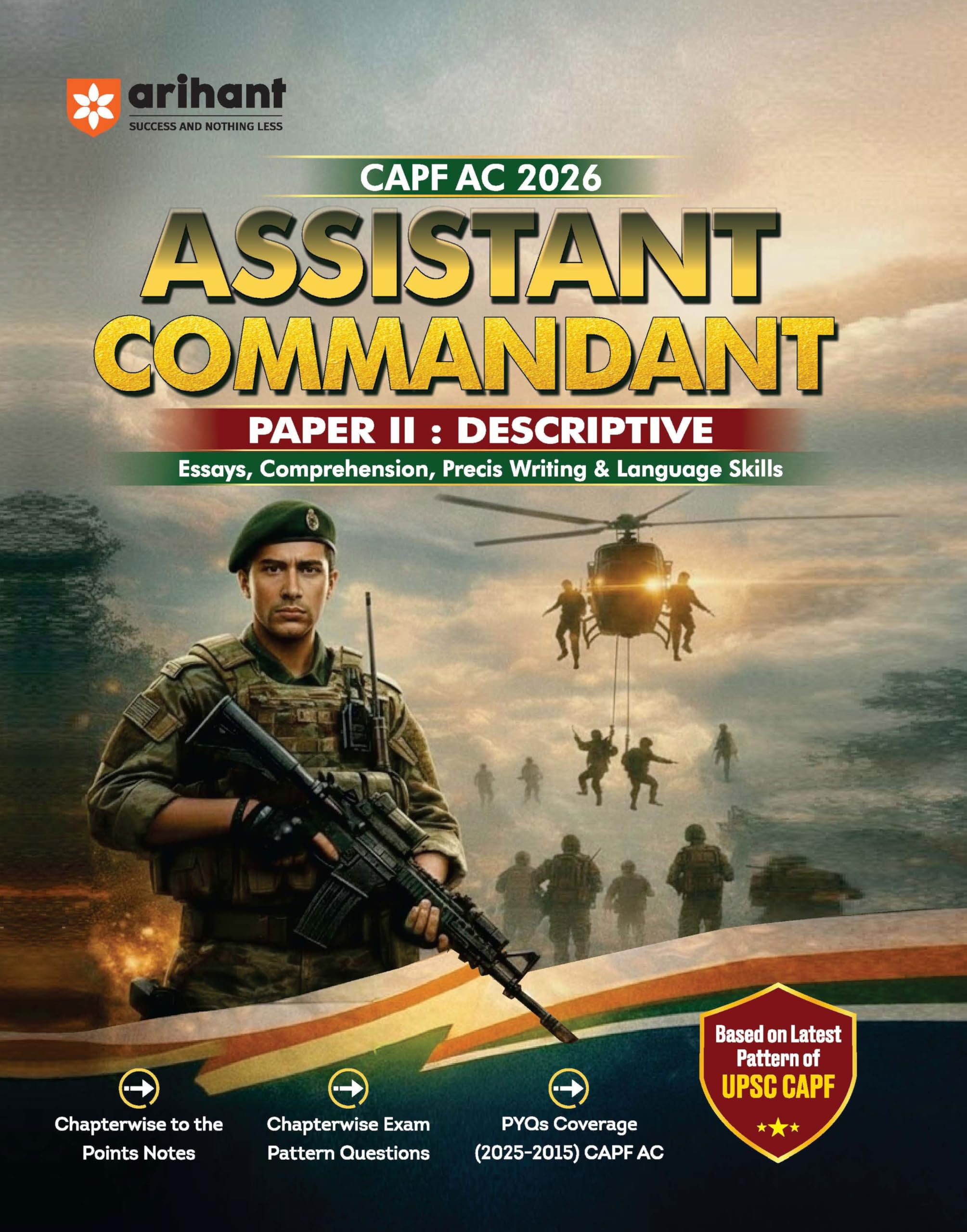 Arihant UPSC CAPF Assistant Commandant (AC) 2026 | Paper II (Descriptive) Essays, Comprehension, Precis Writing & Language Skill