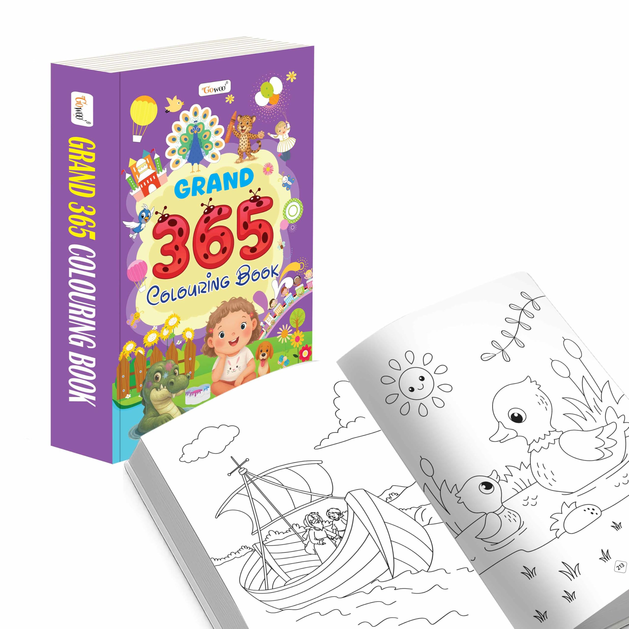 GRAND  365 Colouring Book : creative colouring book, educational book for kids, child development book, Books for skill buildi