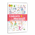 2 in 1 Unicorn & Mermaid Copy to Colour : Unicorn Colour Fun Book, mermaid activity colouring boook, fantasy world copy colouri