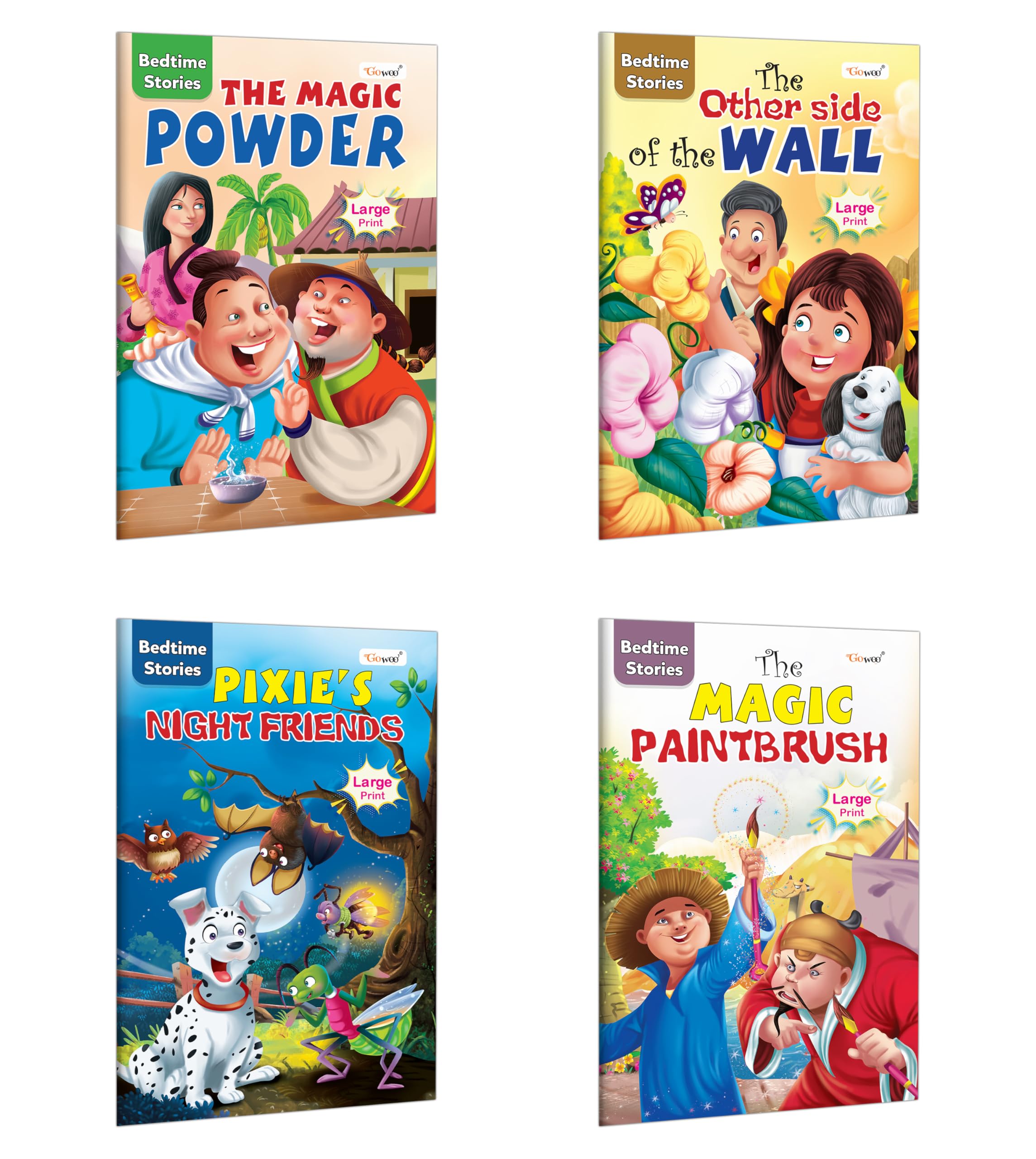 The Magic Paintbrush, Pixies Night Friends, The Other Side Of The Wall and The Magic Powder  Bedtime Stories : Books for tod