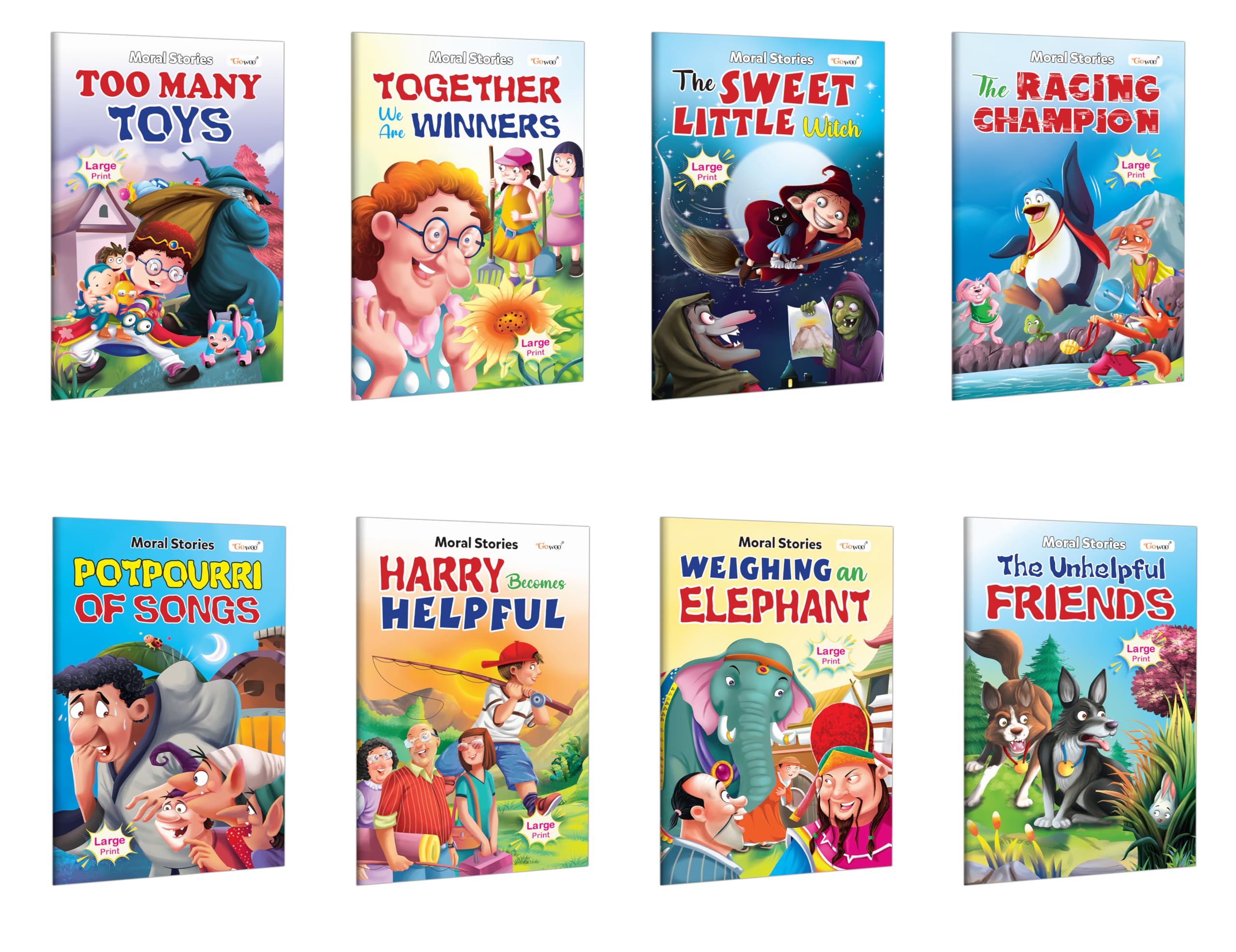 Potpourri Of Songs, Harry Becomes Helpful, Weighing An Elephant, Unhelpful Friend and more  Moral Stories : Learning books for