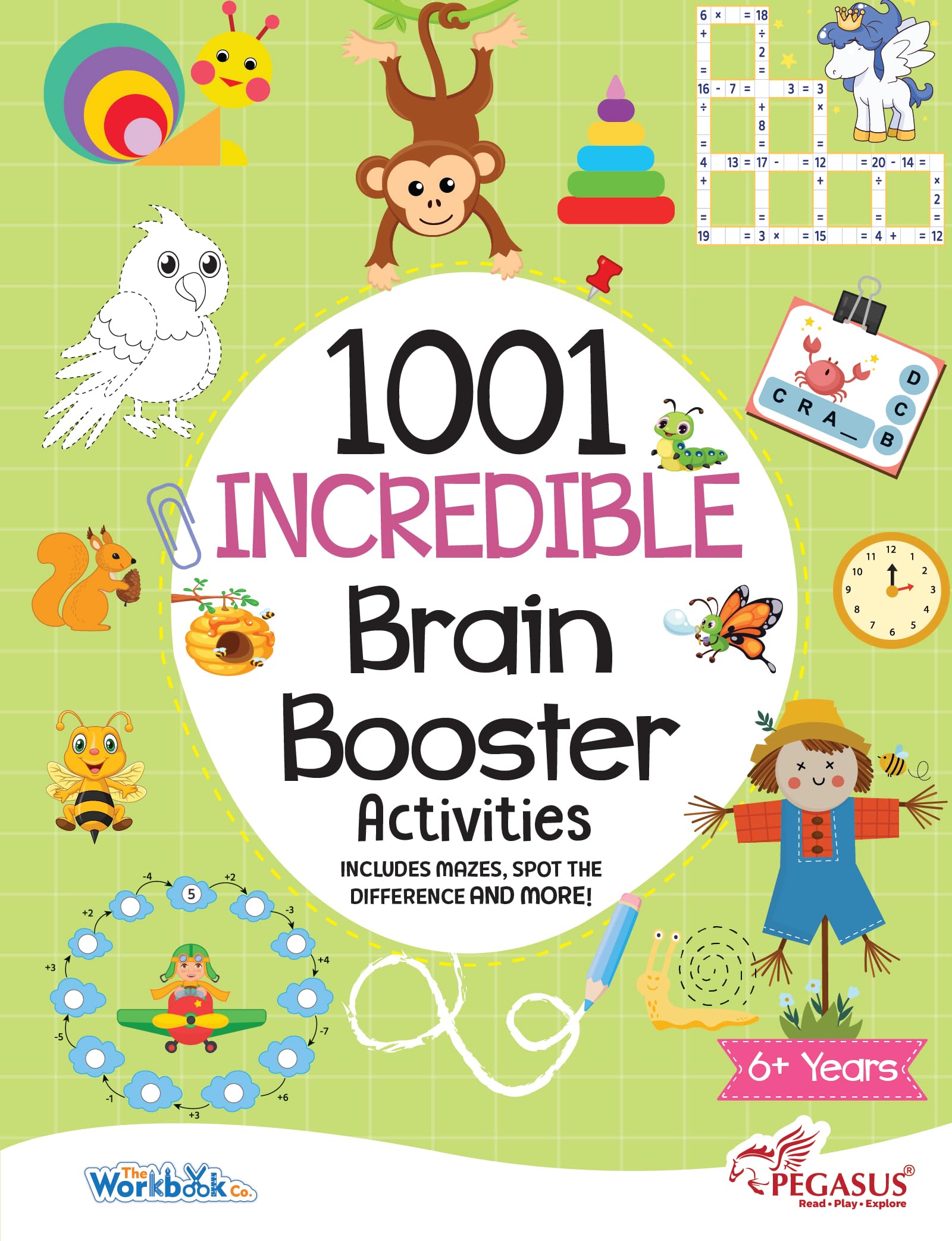 1001 Incredible Brain Booster Activities Book For Kids 6+ | Fun Interactive Activity Book With Puzzles, Logic & Memory Games | B