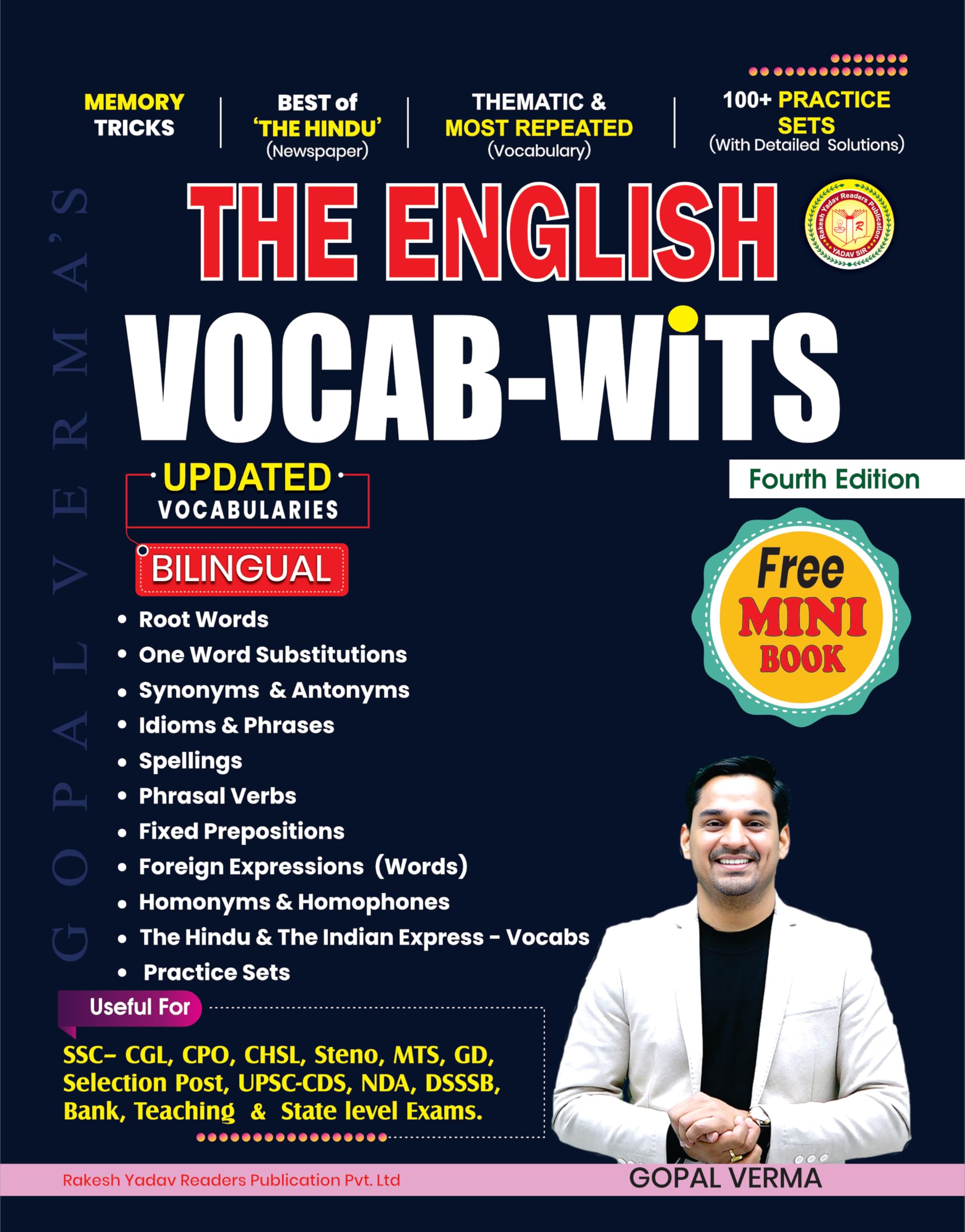 The English VOCABWiTS with The Mini Book | SSCCGL, CPO, CHSL, Steno, MTS, GD, Selection Post, UPSCCDS, NDA, DSSSB, Bank, Teac