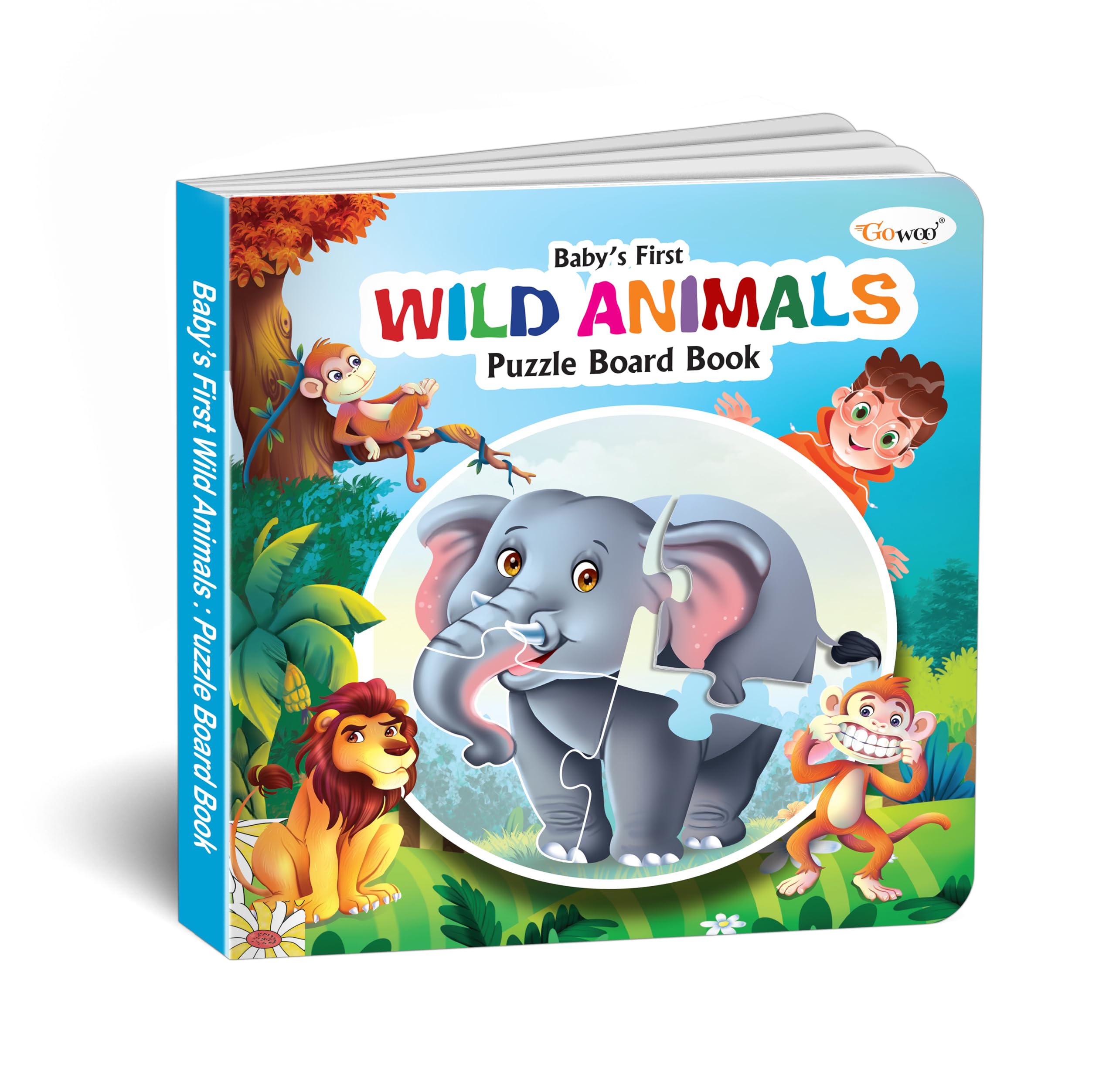 Babys First Wild Animals Puzzle Board Book : Early learning board book, Kids learning book, SelfCorrecting Puzzles, Learning 