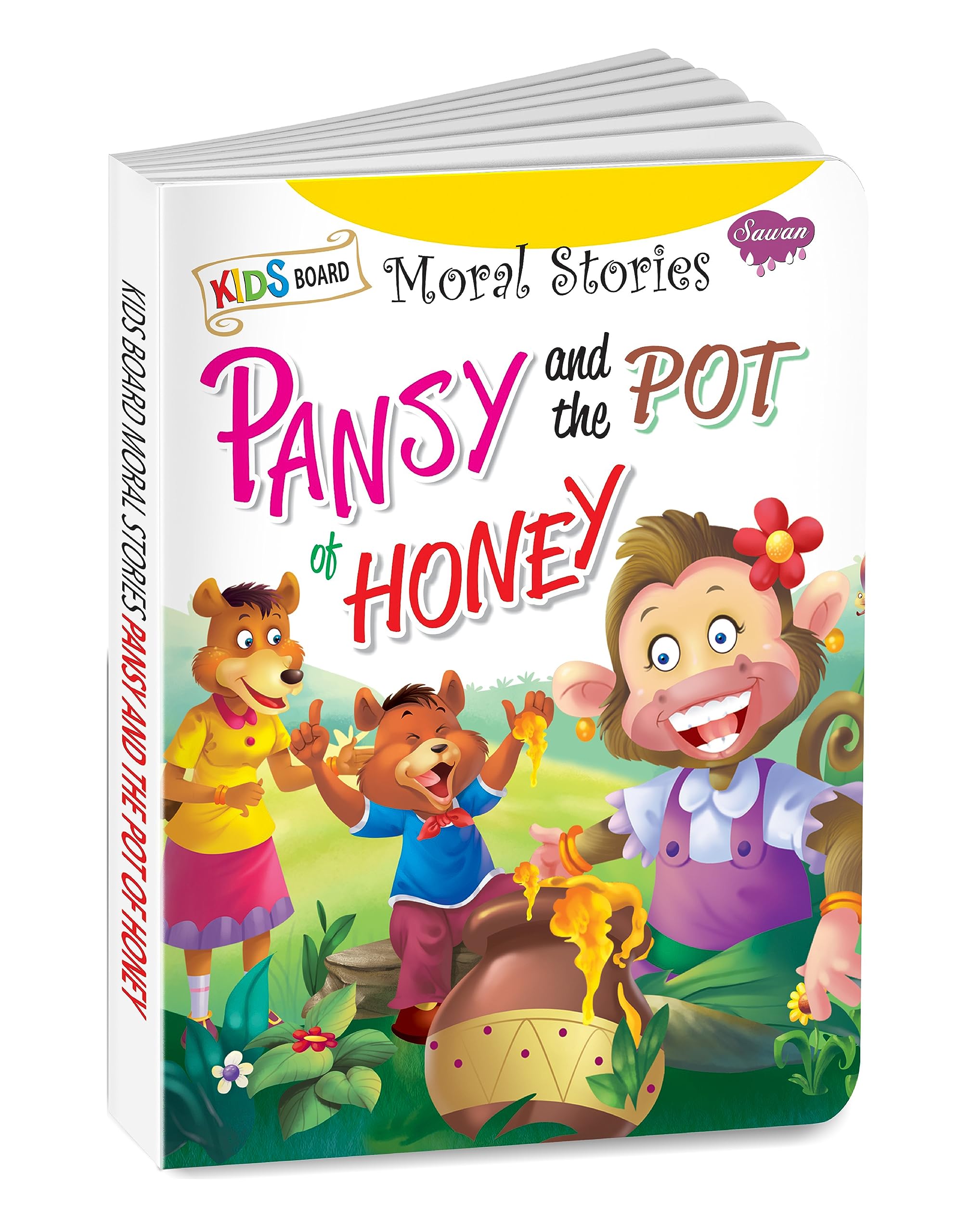 Pansy And The Pot Of Honey | Kids Board Moral Story Book For Kids By Sawan