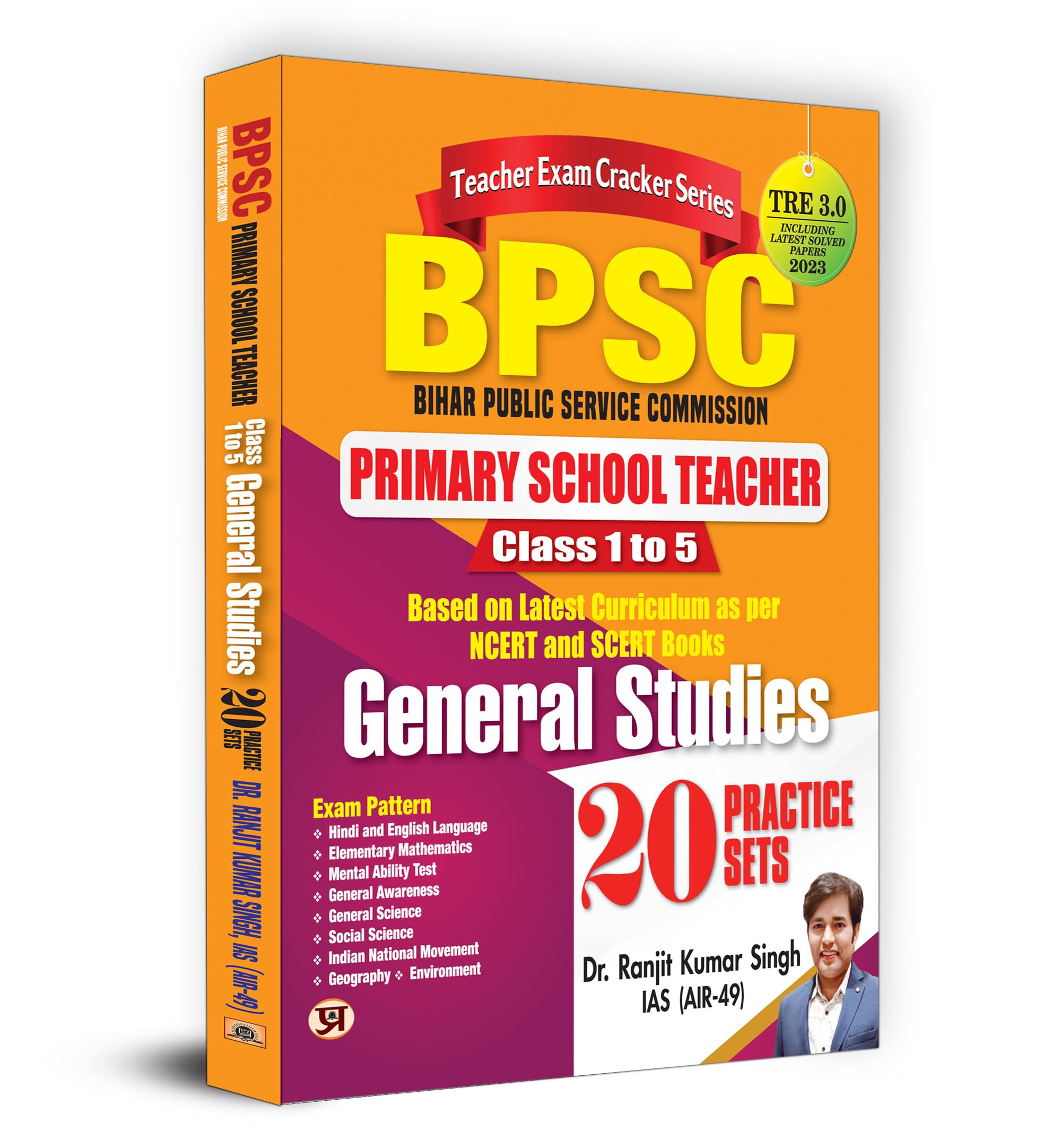 BPSC TRE 3 Special Teacher General Studies Class 1 to 5 (Bihar Niyojit Shikshak General Studies) 20 Practice Workbook in English