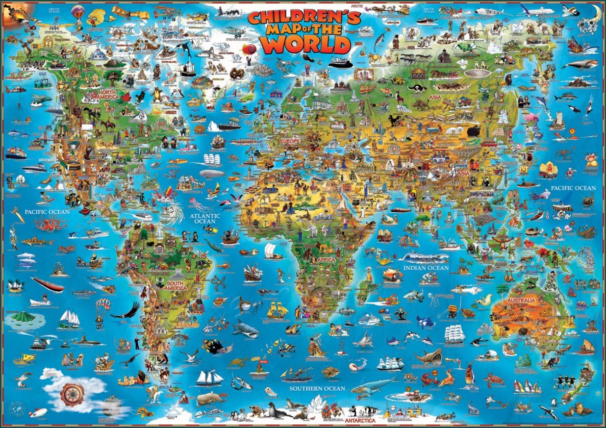 World childrens map flat laminated: Baggies History, Facts and Figures from Every Day of the Year