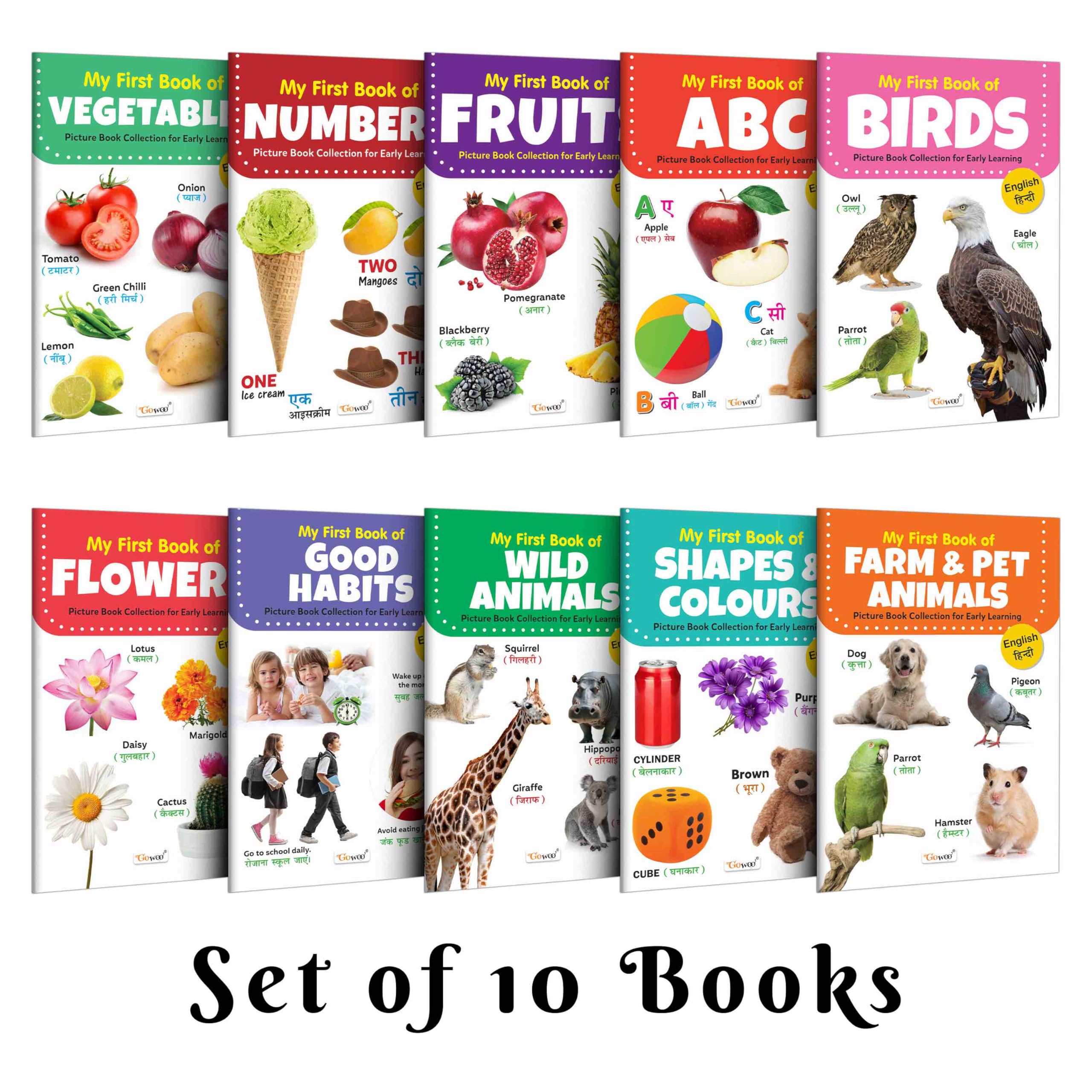 EngHindi Picture Book Collections For Early Learning : Kids learning book, My First Picture Book Collection For Early Learning 