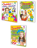 Sawan Set Of 3 Coloring Books (Jumbo Copy To Colour 1,2&3)