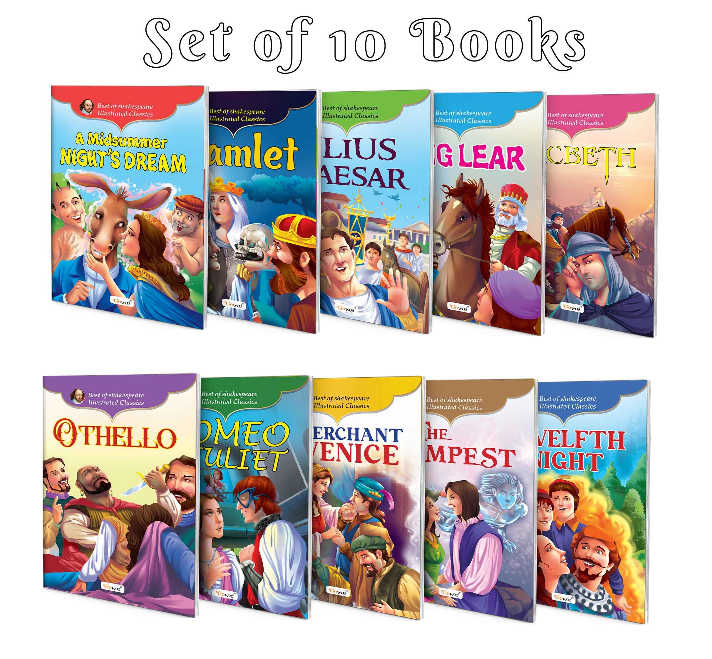 Best of Shakespeare Illustrated Classic: Twelfth Night, Macbeth, Romeo and Juliet, Othello and more  Kids picture storybooks, C