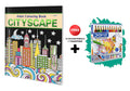 Cityscape  Adult Colouring Book with 12 Colour Pencils + 1 Sharpner : Mindful Art Coloring, Coloring kit for Adults, Coloring B