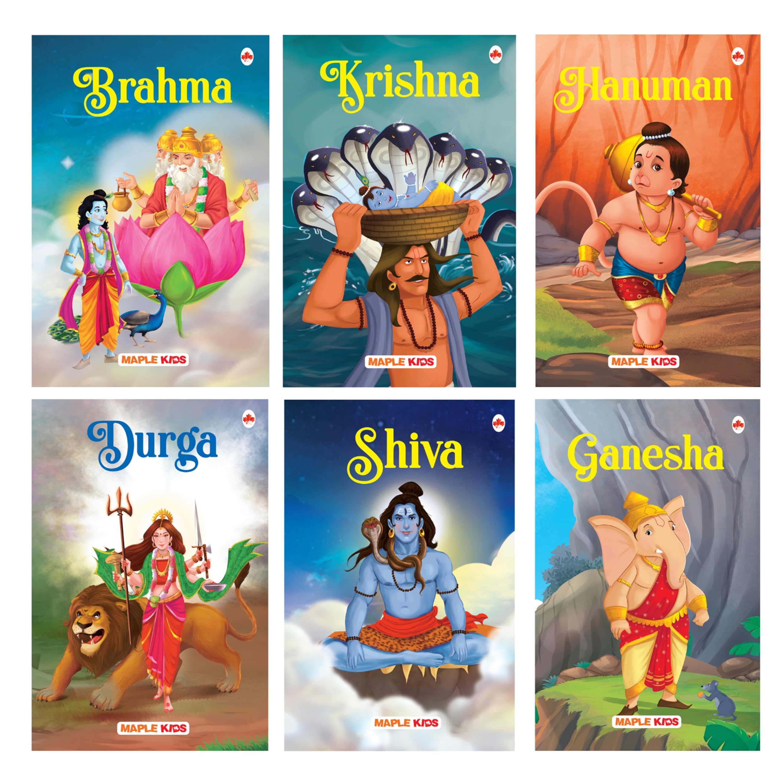 My First Mythology Tales (Illustrated) (Set of 6 Books)  Story Books for Kids  Ganesha, Krishna, Hanuman, Brahma, Maa Durga, S