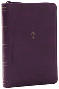 NKJV Compact ParagraphStyle Bible w/ 43,000 Cross References, Purple Leathersoft with zipper, Red Letter, Comfort Print: Holy B