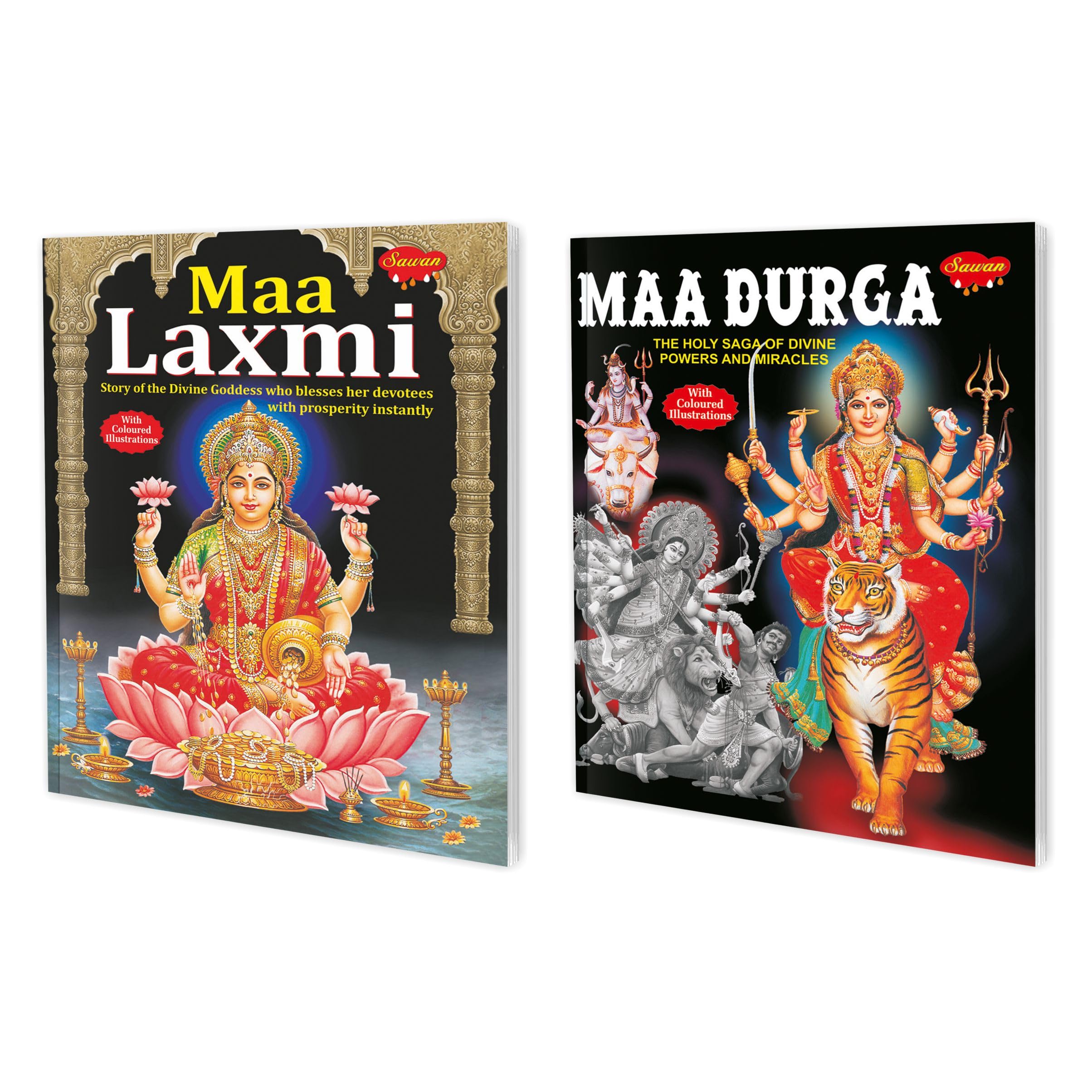 Set Of 2 Books | Children Story Books : Maa Laxmi And Maa Durga