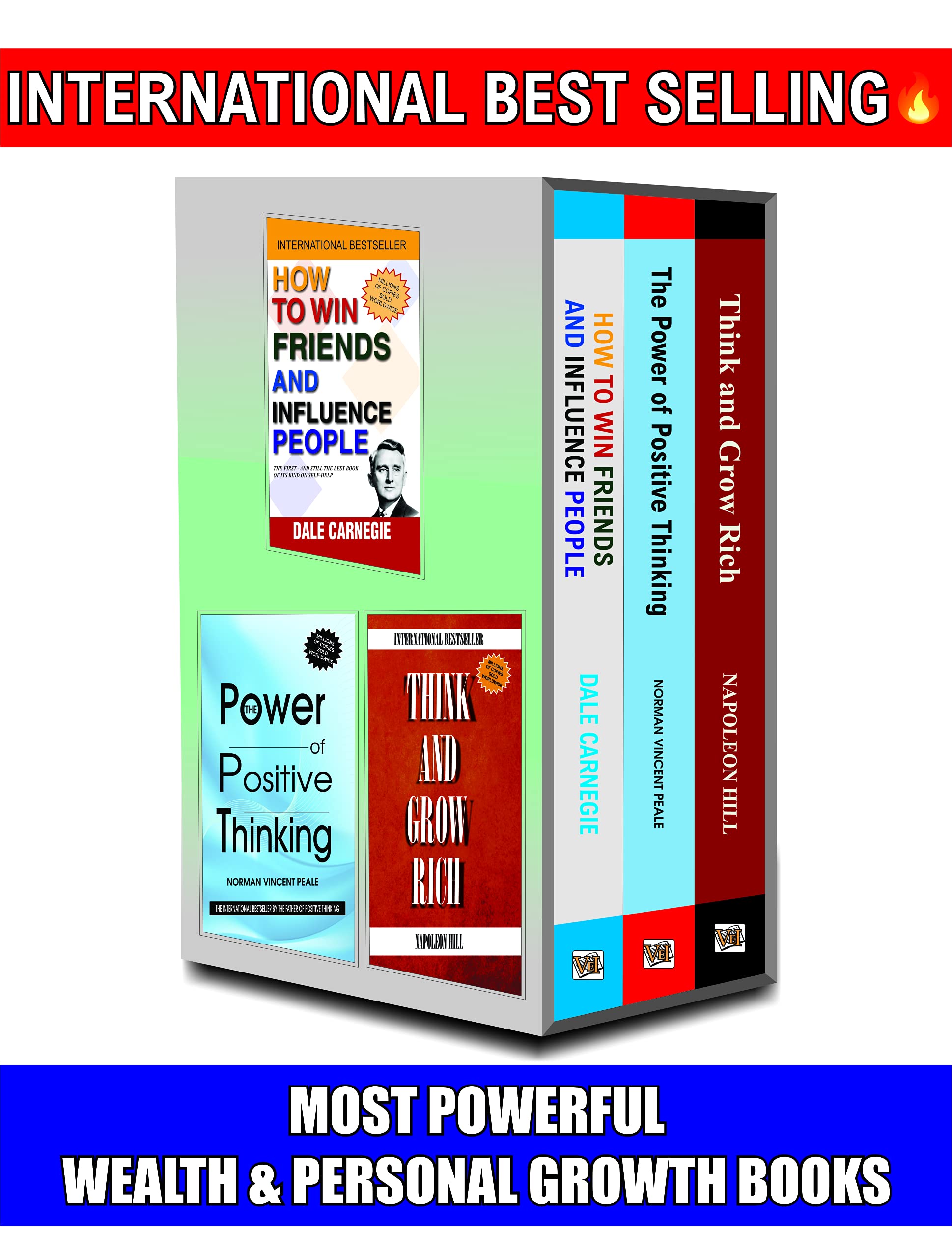 Most Powerful Original Motivational And Business Books Set, Think And Grow Rich By Napoleon Hill English Book, The Power Of Posi