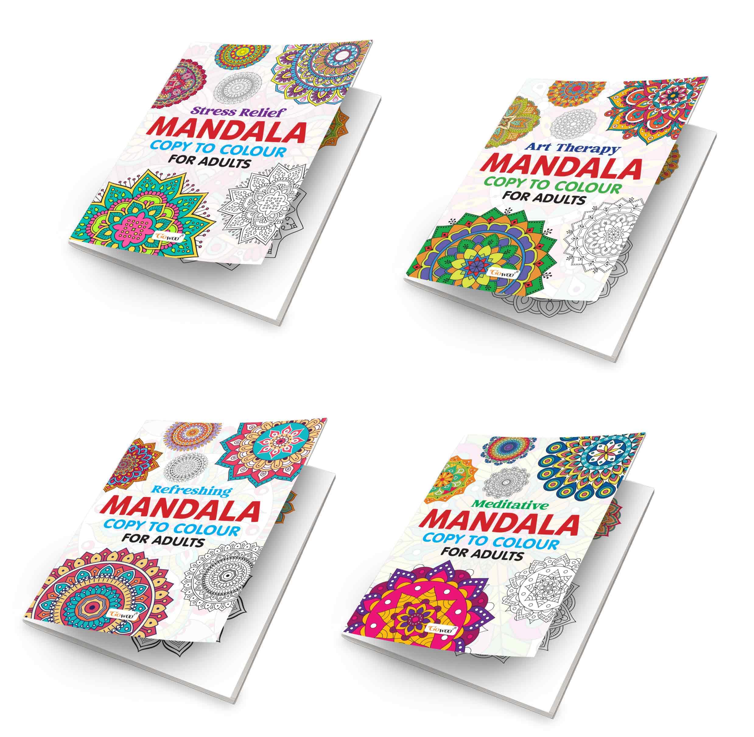 Stress Relief, Art Therapy, Refreshing  Mandala Copy to Colour for Adults and More  Mandala Art for Relaxation, Simple Mandala