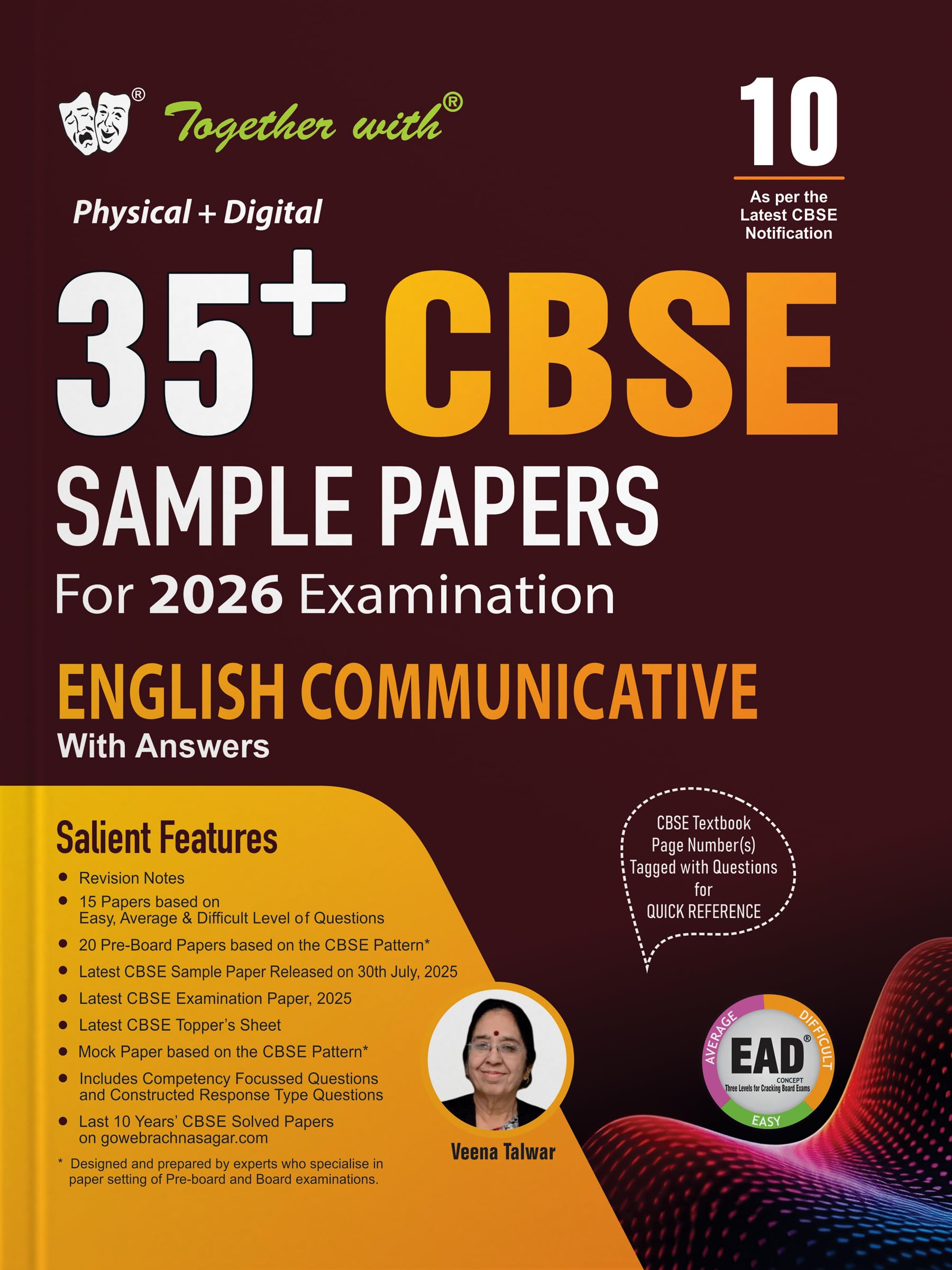 Together With 35+ Cbse Sample Papers Class 10 English Communicative For 2026 Board Exam | Ead Series In Physical + Digital Editi