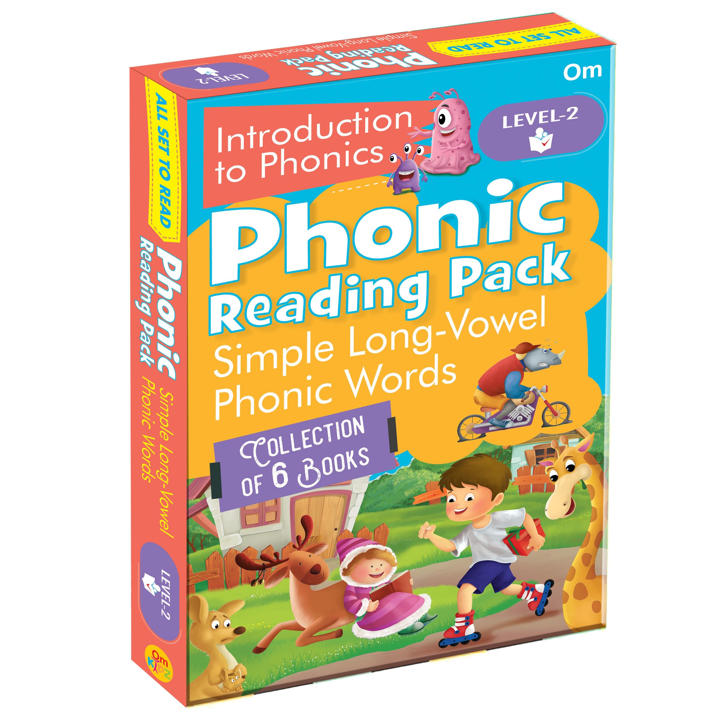 All Set To Read Phonic Reading Pack  Simple Long  Vowel Phonic Words  Level 2 | Collection Of 6 Books | Introduction To Phon