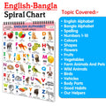 Ukg Class Picture ENGLISHBANGLA Chart With 16 Topics : English Alphabet, BENGALI ALPHABET, BARAHKHADI, Number 110, COLOURS, SH