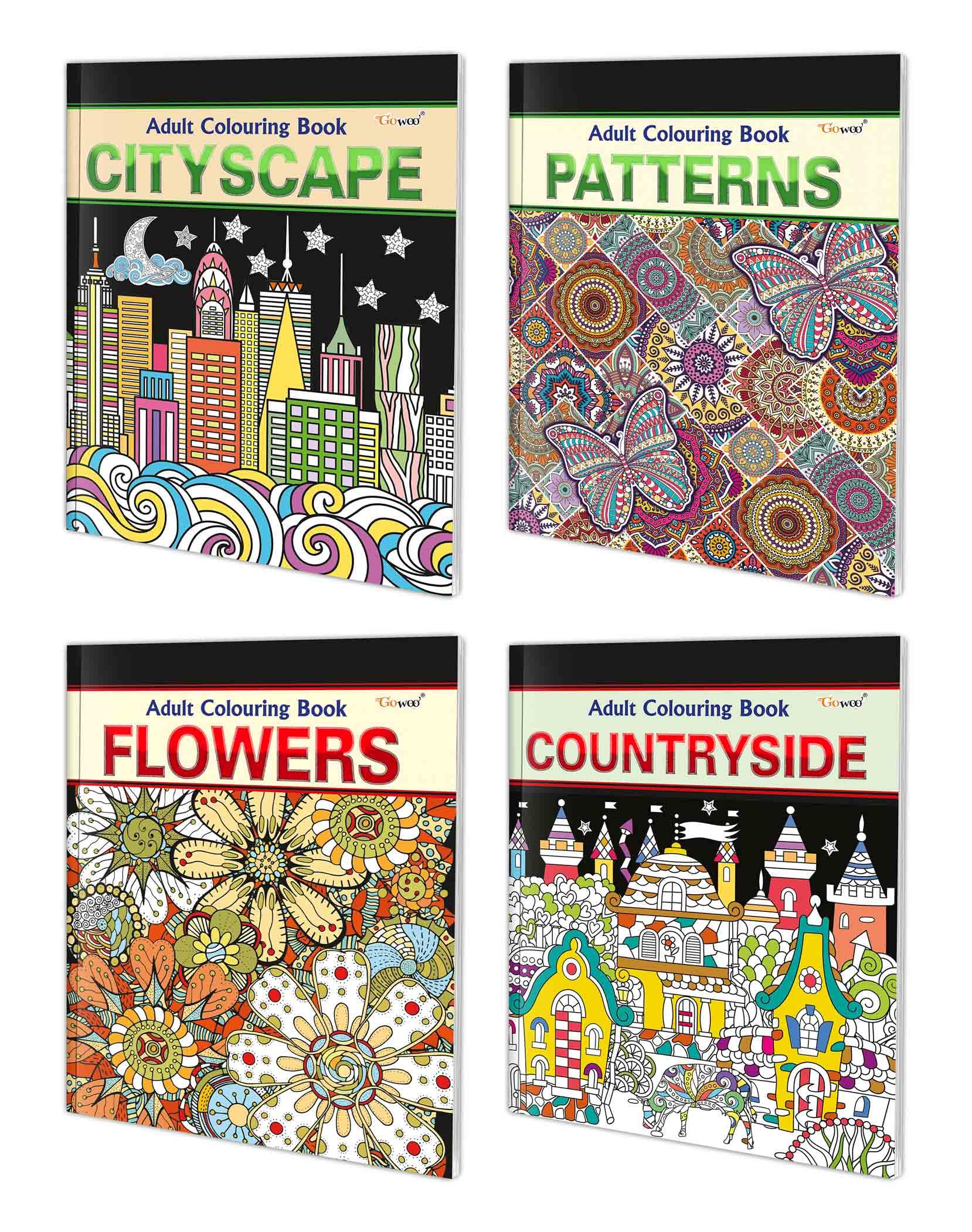 Cityscape, Patterns, Flowers and Countryside  Adult Colouring Book : Relaxing Coloring Book, Creative Coloring book, Mindful Co