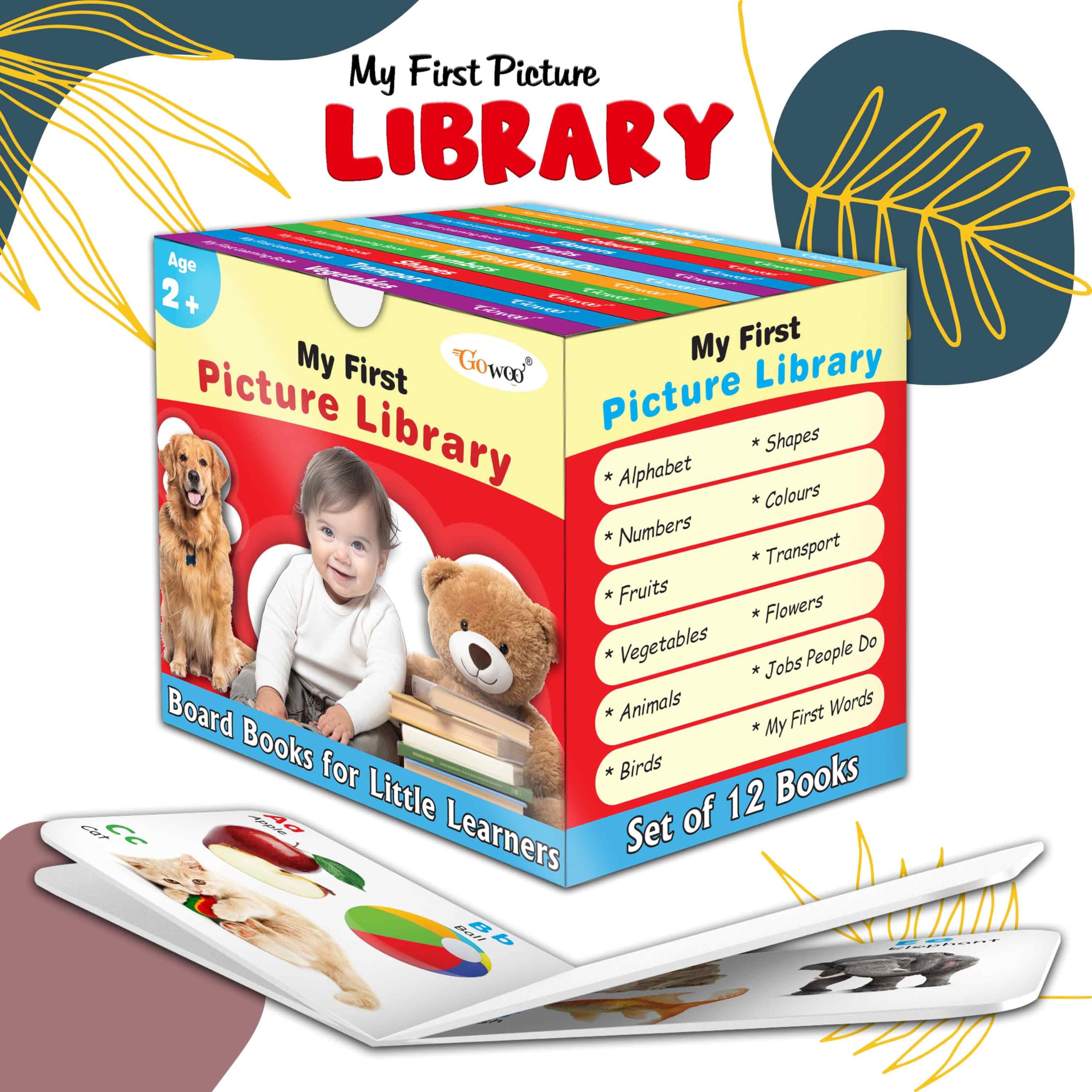 My First Complete Learning Library (Red Edition) : Boxset Of Board Books For Children, Toddler board book set, Early learning bo