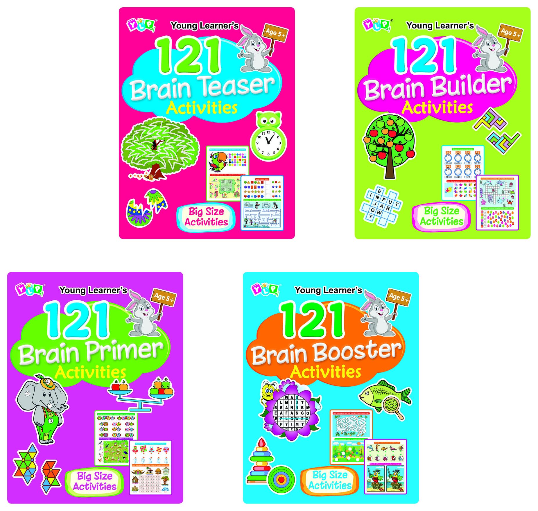 121 Activities (Set Of 4 Books): Activity Books For Age 3+ | Fun Activities For Kids | Enhance Thinking & Problem Solving Skills