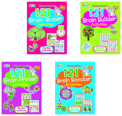 121 Activities (Set Of 4 Books): Activity Books For Age 3+ | Fun Activities For Kids | Enhance Thinking & Problem Solving Skills
