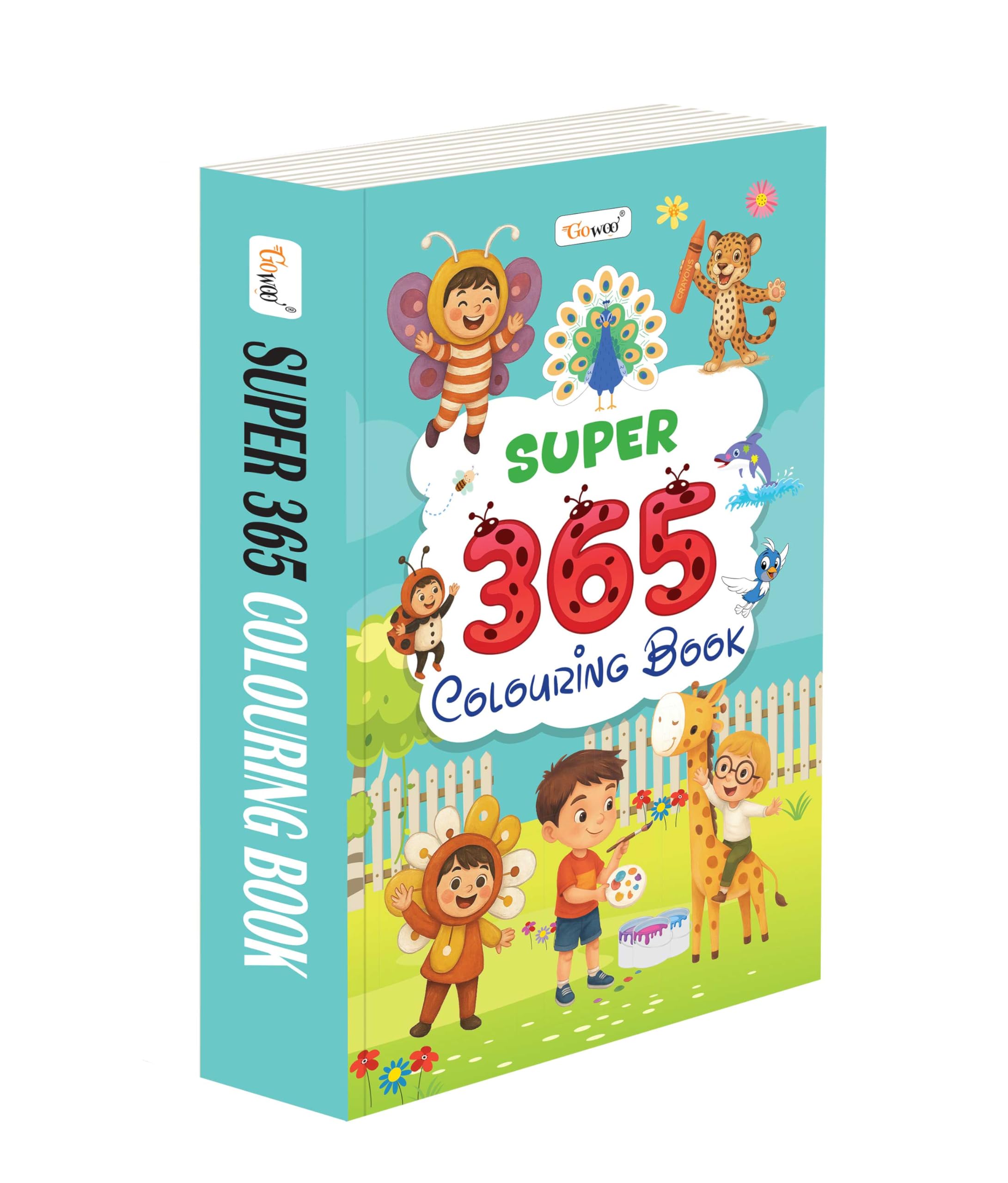 SUPER  365 Colouring Book : toddler colouring book, interactive book for early learners, kids doodle colouring, Educational bo