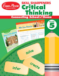 EvanMoor Skill Sharpeners Critical Thinking, Grade 5 Workbook, Problem Solving Skills, Fun Activities, HigherOrder, OpenEnded
