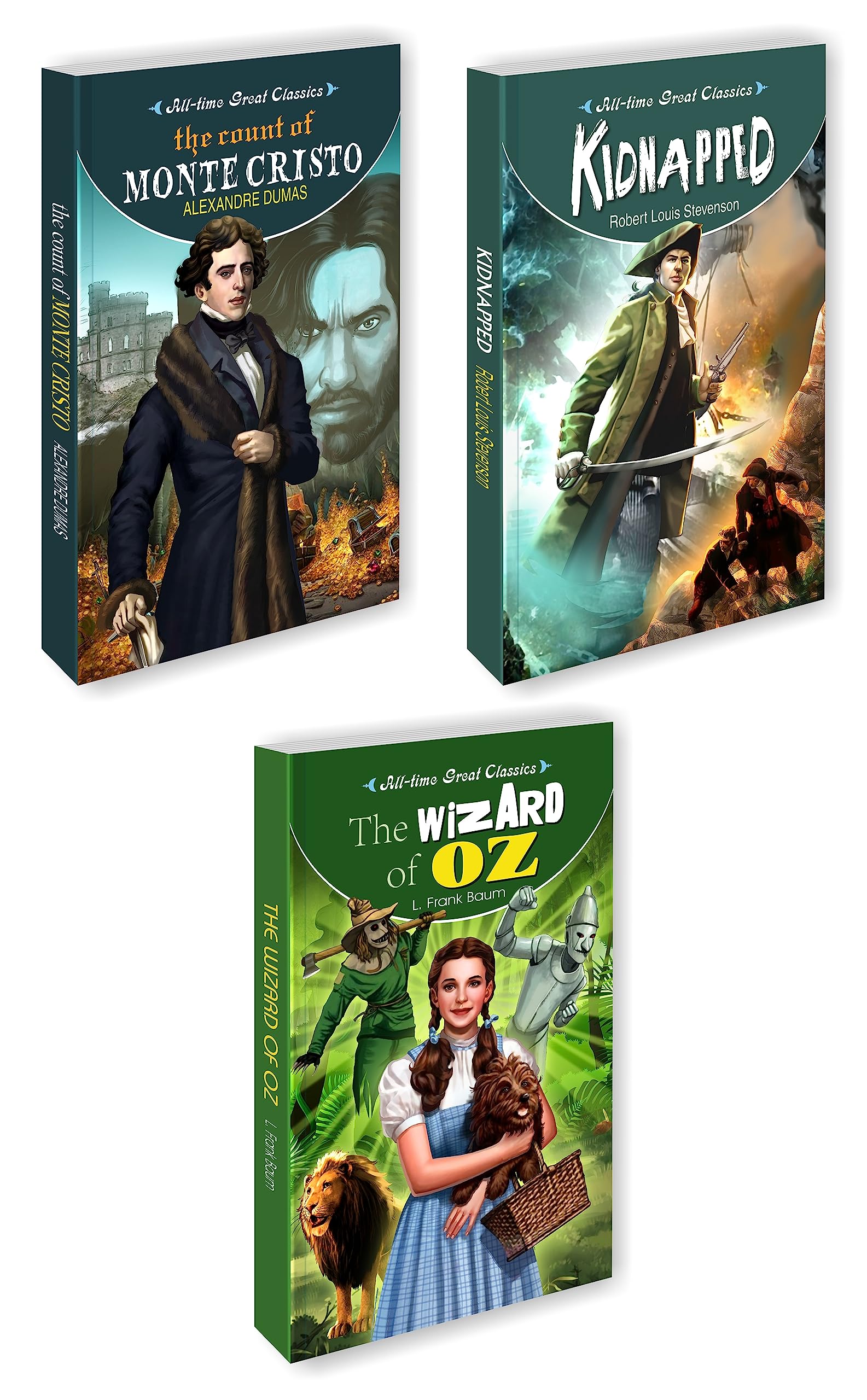 3 All Time Great Classics (The Count Of Monte Cristo, Kidnapped, The Wizard Of Oz)
