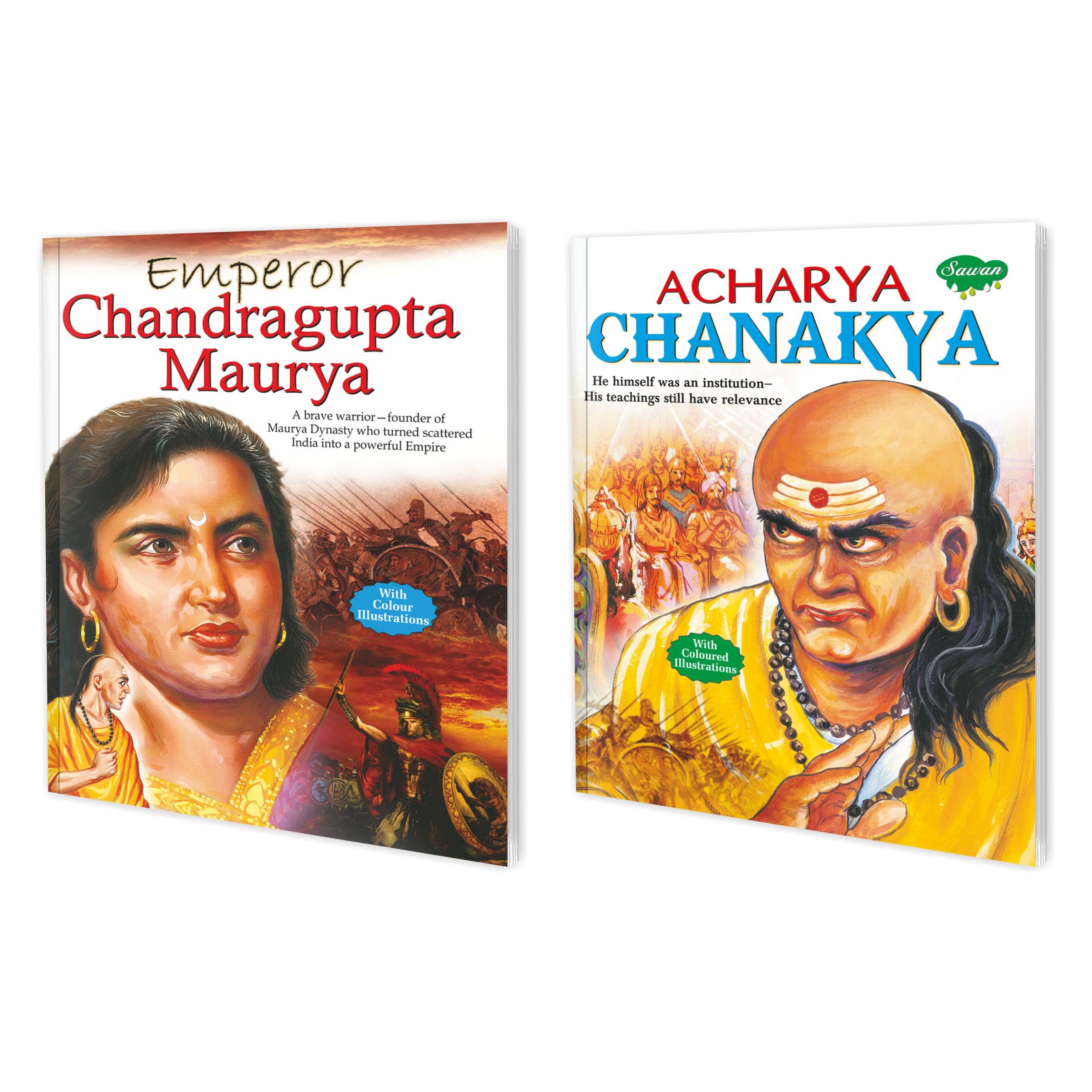 Set Of 2 Books | Children Story Books : Emperor Chandragupta Maurya And Acharya Chanakya