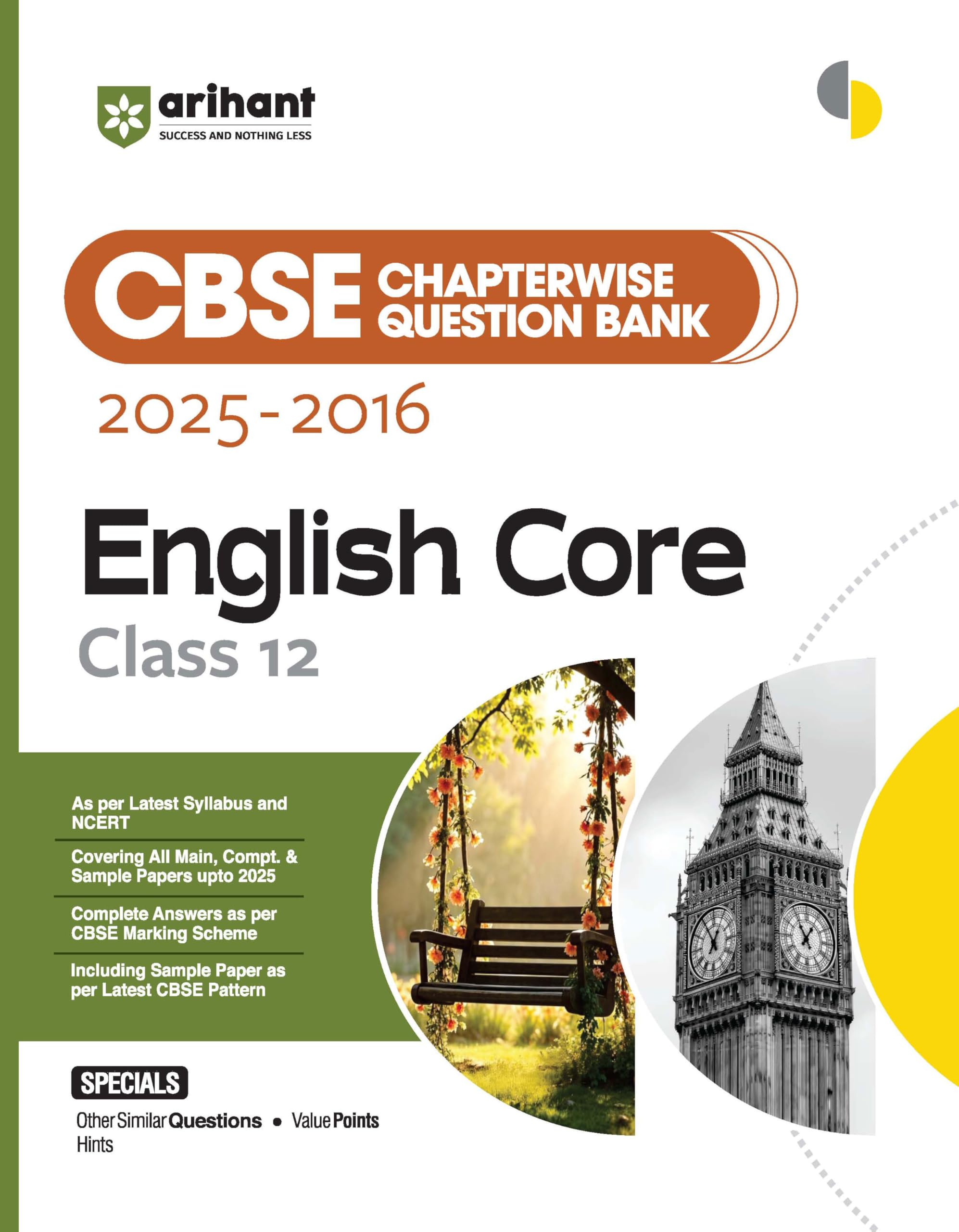Arihant Cbse Chapterwise Question Bank 20252016 For Class 12 English Core | Latest Syllabus | Includes Solved Papers, Sample Pap