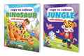 Copy to Colour Dinosaurs and Copy to Jungle with Stickers book for kids (Ages 312) : Children colouring book, Coloring book wit