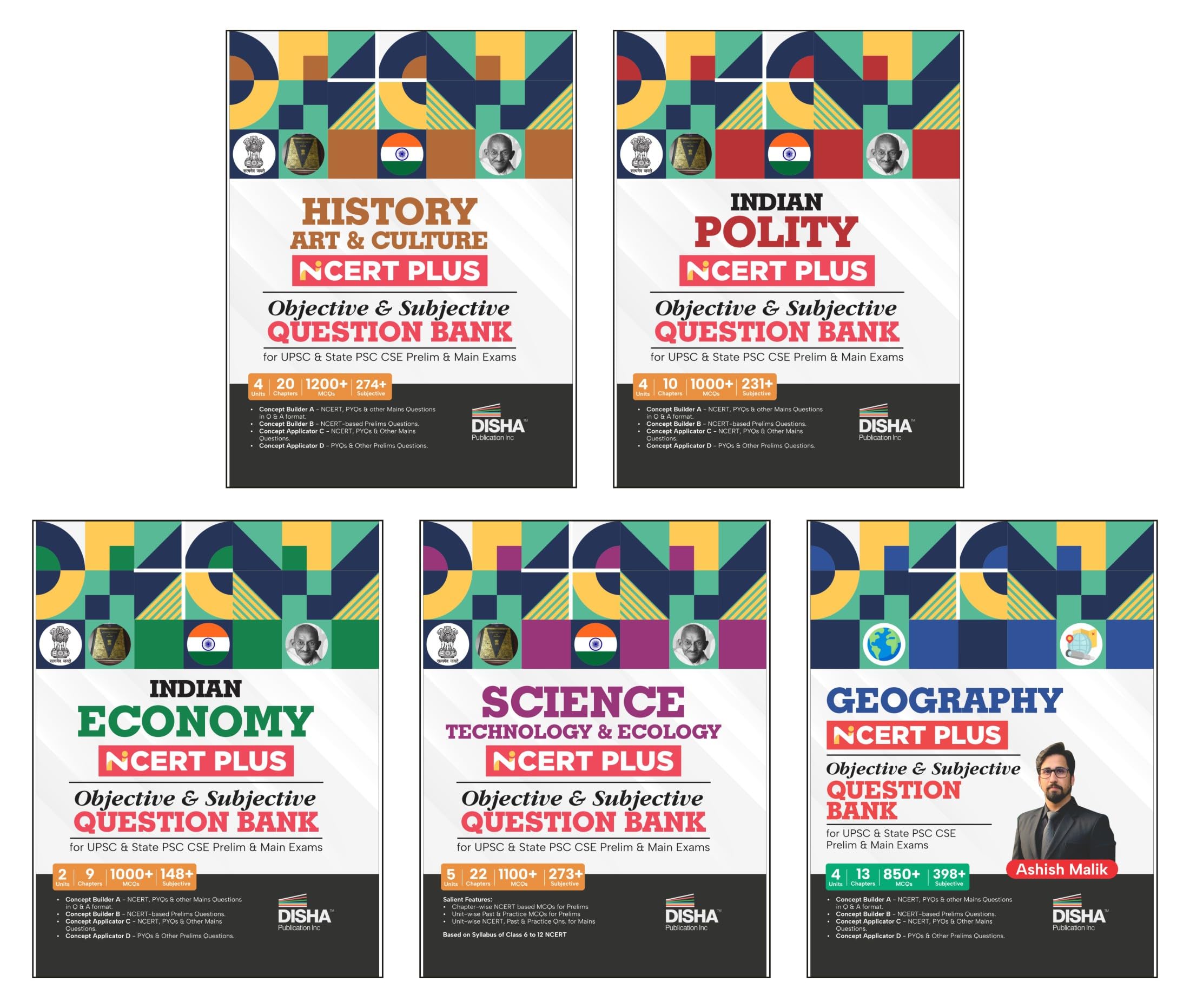 Disha NCERT PLUS General Studies Objective & Subjective Question Bank for UPSC & State PSC Civil Services Prelim & Main Exams 2n