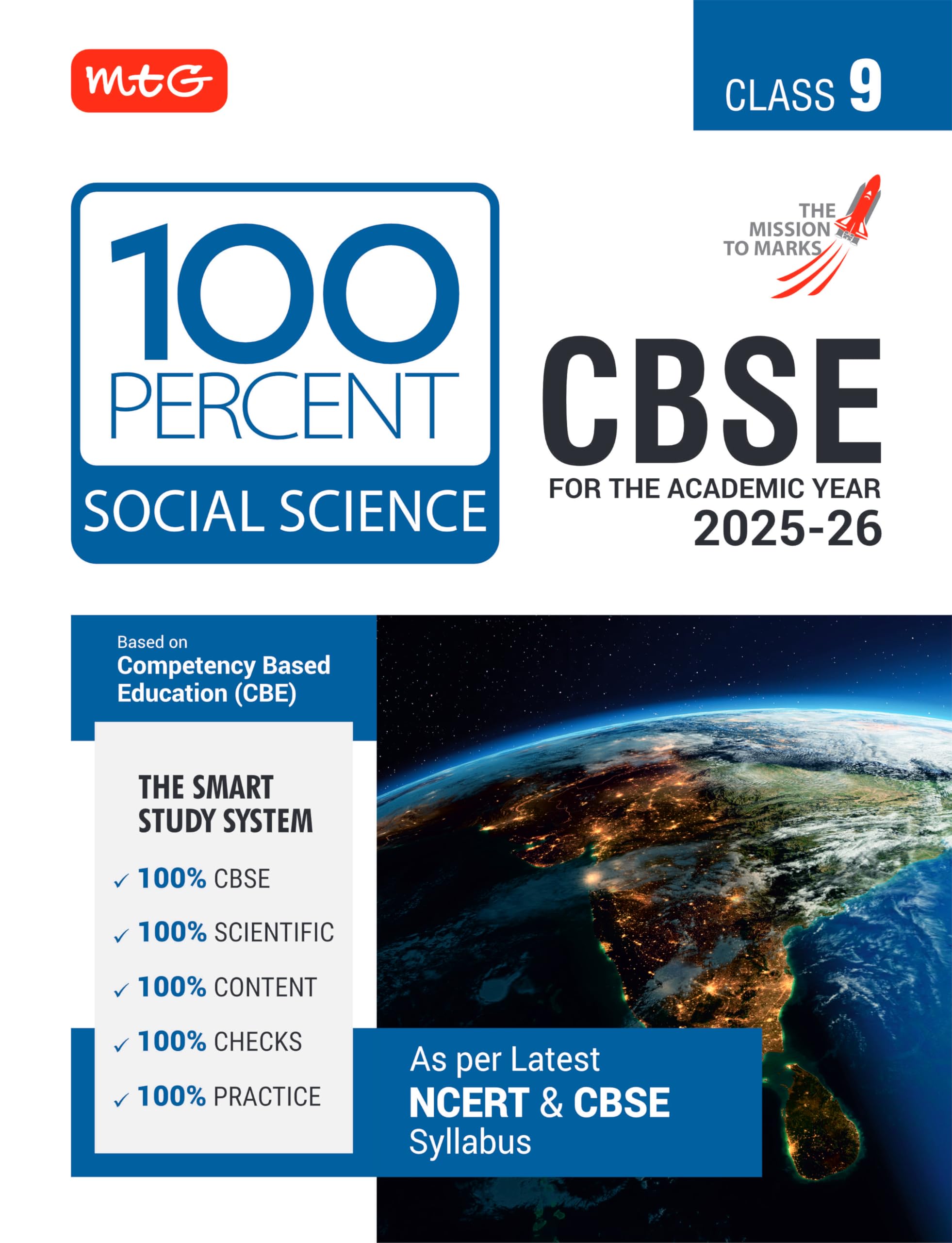 MTG CBSE Class9 100 Percent SocialScience For 202526 Exam | As Per Latest NCERT & CBSE Syllabus | ChapterWise Question Bank,