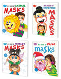 Sawan Set Of 4 Books Fun With Masks With Elastick Threads (My Book Of Fantasy Masks, My Book Of Fun Masks, My Book Of Animal Mas