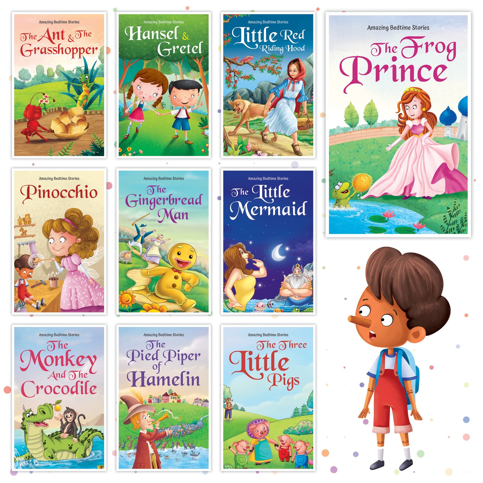 Dreamy Nights: Set Of 10 Bedtime Story Books With Colorful Pictures For Kids And & ChildrenMagical Adventures And Soothing Tale