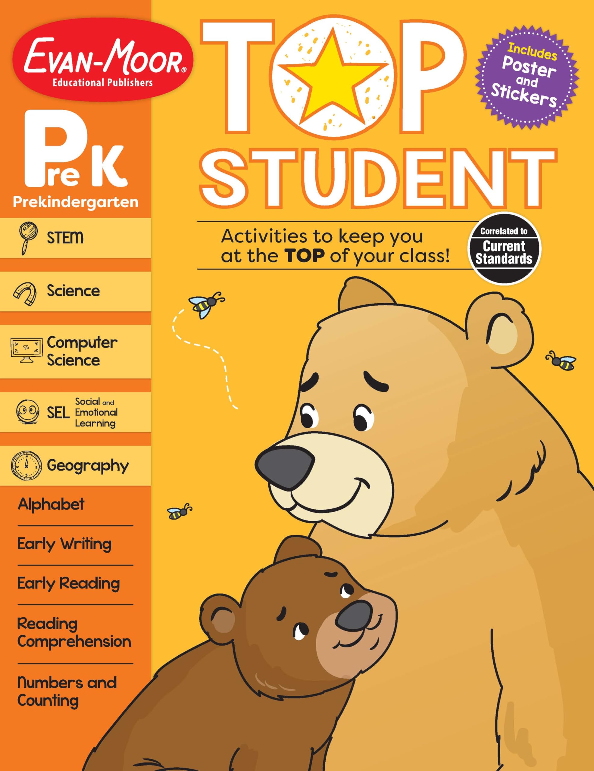 EvanMoor Top Student, Grade Pre K Workbook (EMC9319)