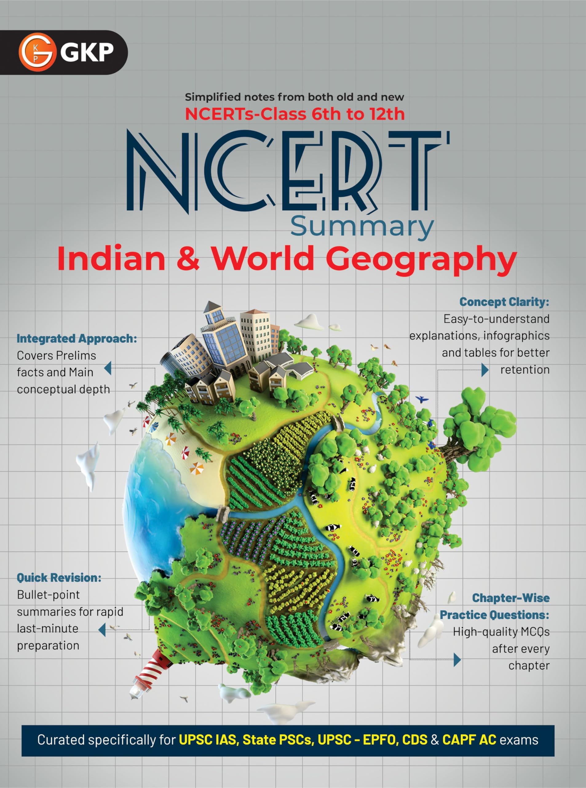 GKP UPSC NCERT 2025: Class 612 Indian & World Geography Summary for Civil Services & State PSC Exams | Complete NCERT Notes wit
