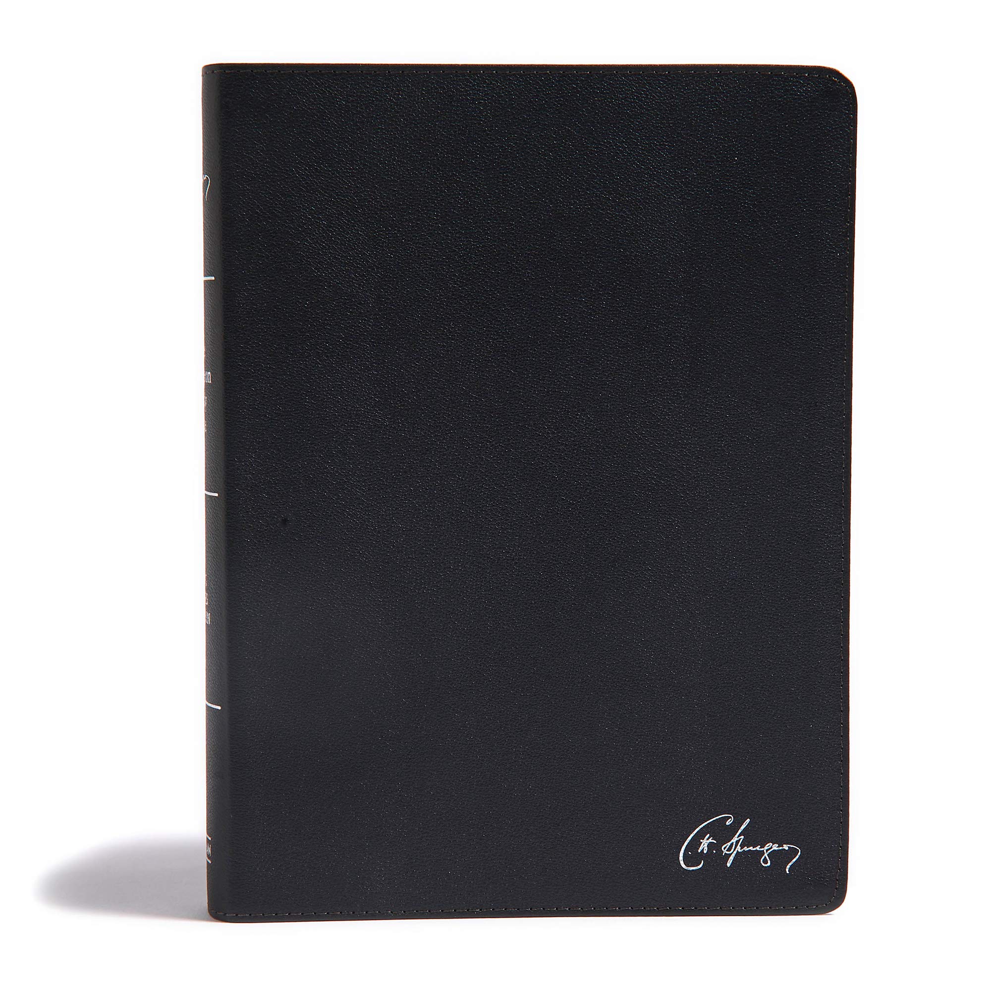 KJV Spurgeon Study Bible, Black Genuine Leather, Black Letter, Pure Cambridge Text, Study Notes and Commentary, Quotes, Sermons 