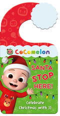 Official CoComelon: Santa Stop Here!: A childrens picture book and door hanger for Christmas Eve