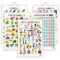 ChildS First Learning Experience Through Charts | Educational Combo Of 5 Charts (V4) [Hardcover] Sawan