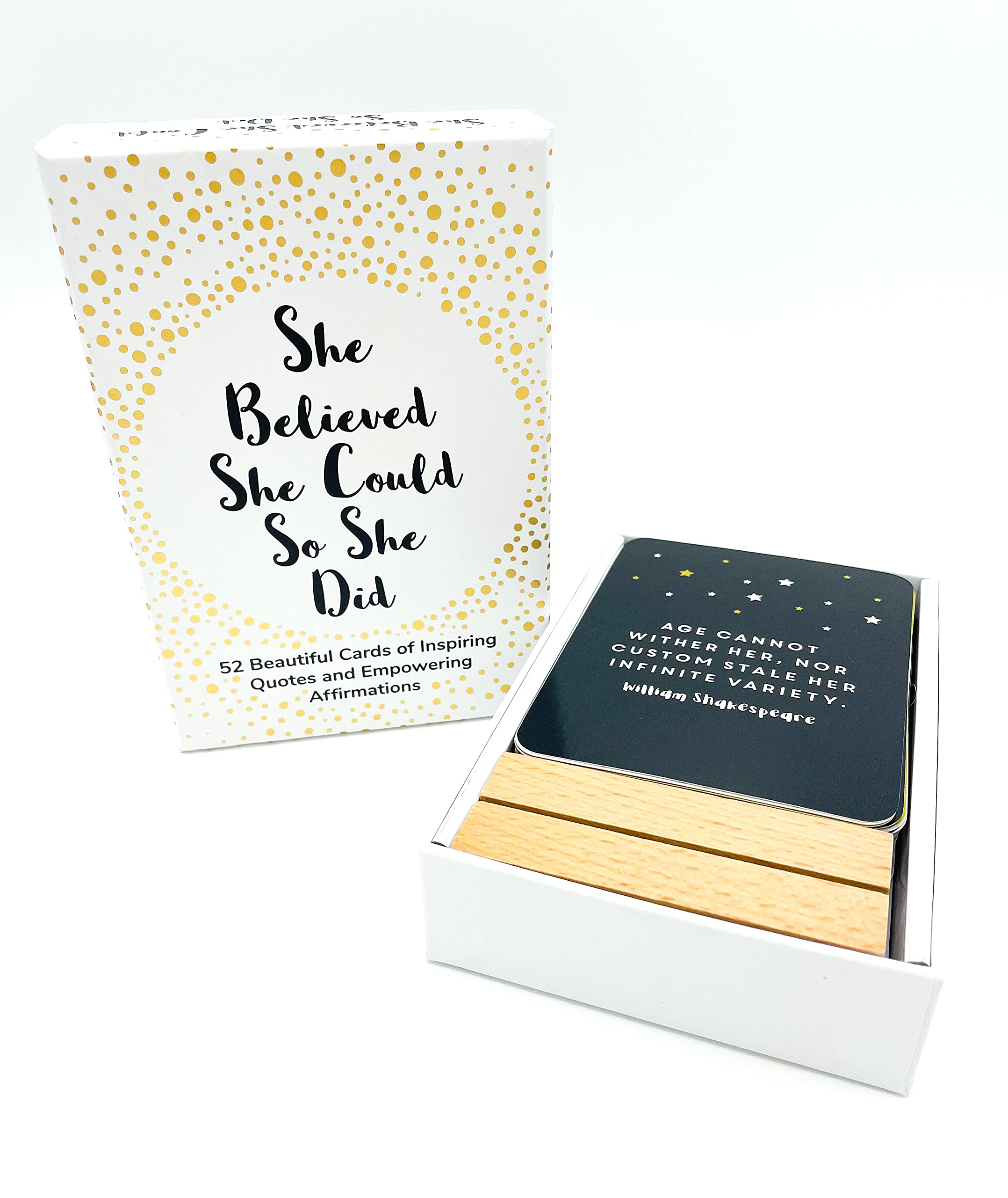 She Believed She Could So She Did: 52 Beautiful Cards of Inspiring Quotes and Empowering Affirmations
