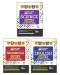 Disha Combo (3 Books) Olympiad Champs Science, Mathematics, English Class 8 With Past 12 Year Questions With ChapterWise Previo