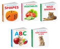 My Cute Board Book ABC, Vegetables, Wild Animals, Farm Animals & Pets and Shapes : Allinone learning board book | Pack of 5 Bo