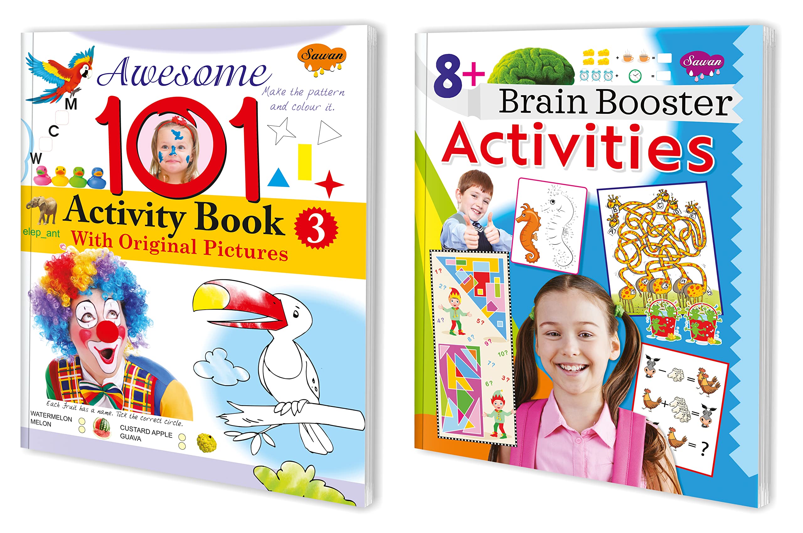 Brilliant Brain Activity Books | Pack Of 2 Books(V3) | Super Jumbo Combo For Collecters And Library Activity Books