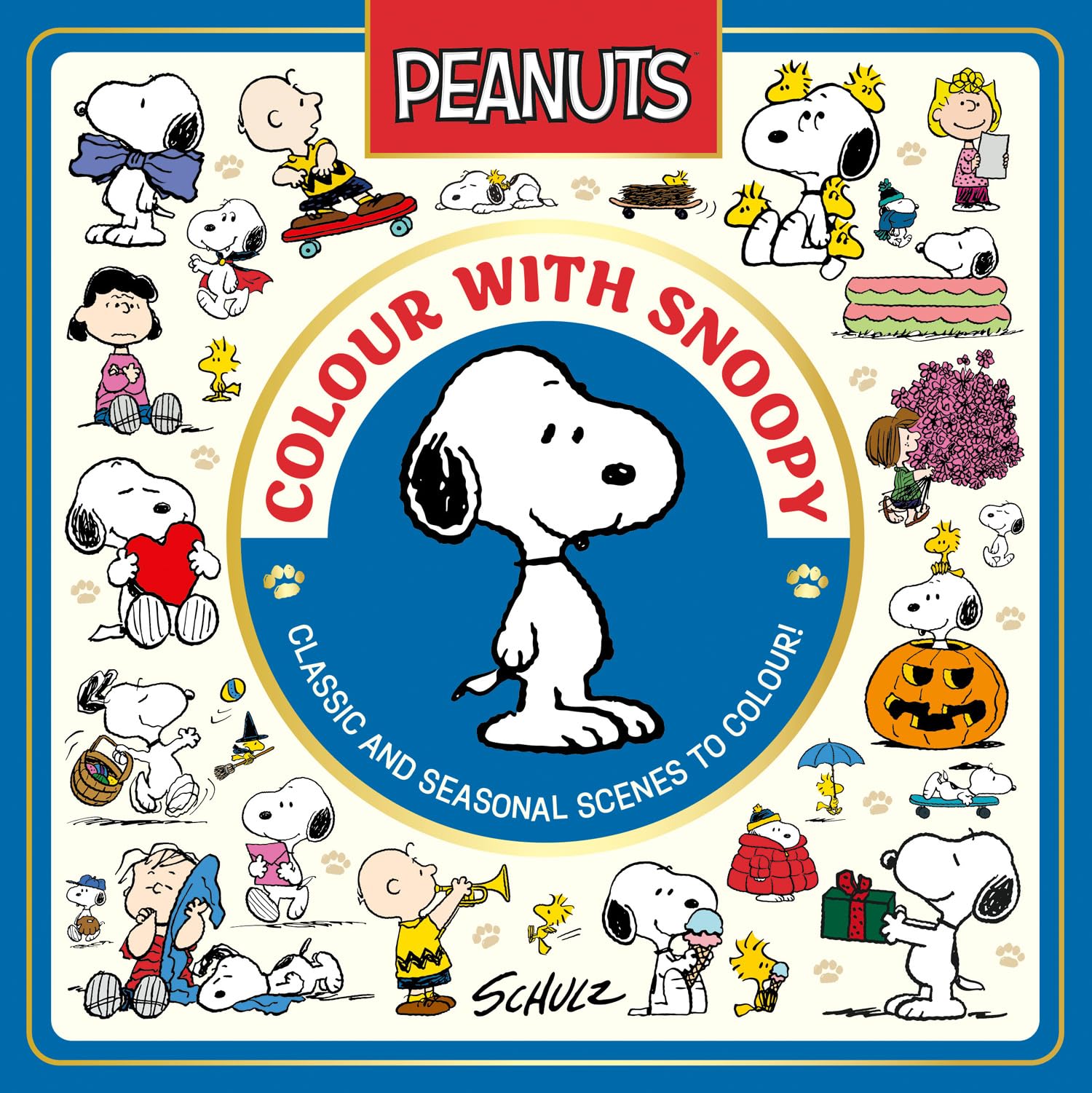Official Peanuts: Colour with Snoopy: ALL NEW, celebrating 75 years of Peanuts, a collection of classic colourings for fans of t