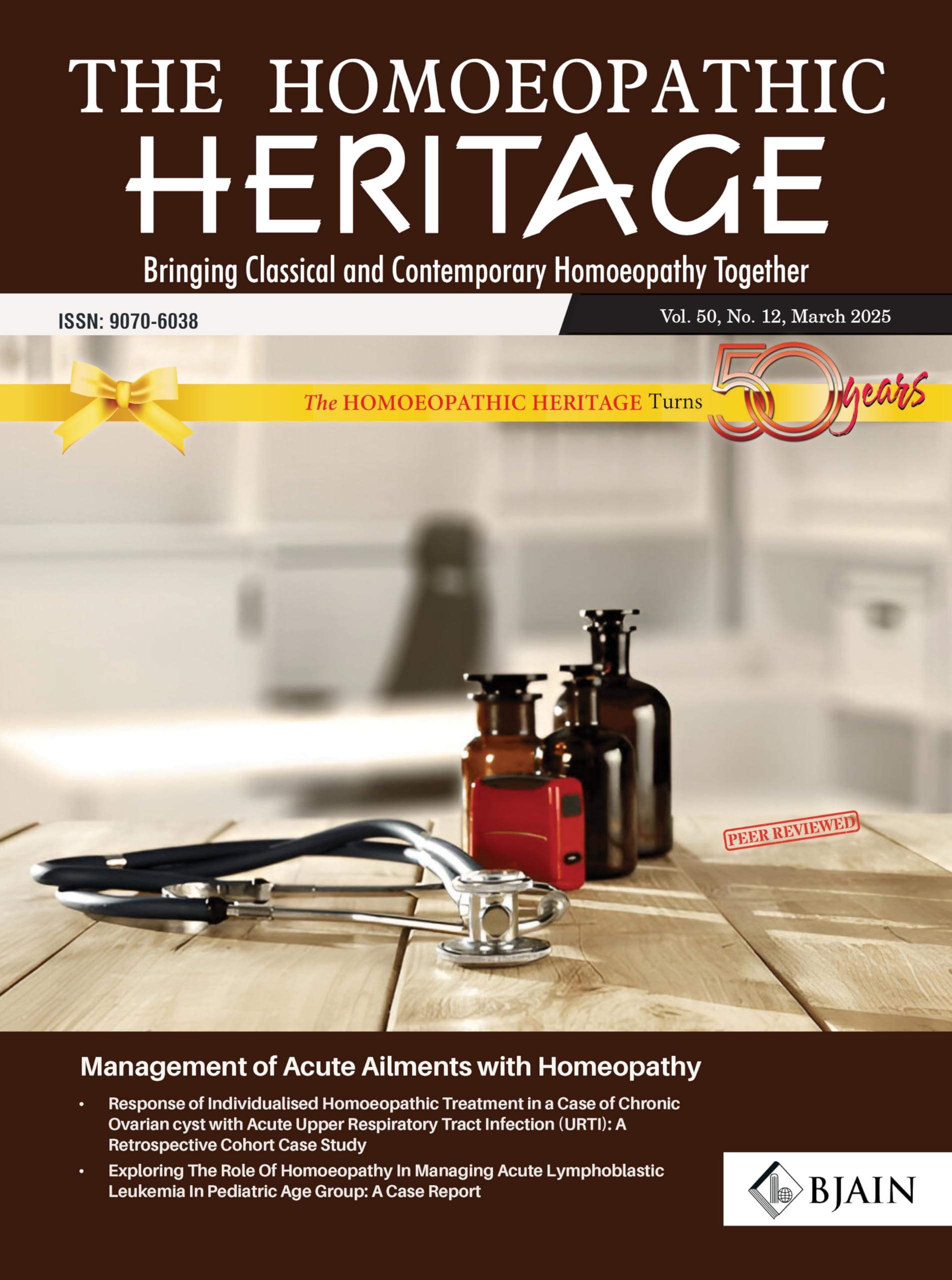 THE HOMOEOPATHIC HERITAGE  Bringing Classical and Contemporary Homoeopathy Together (MARCH 2025)
