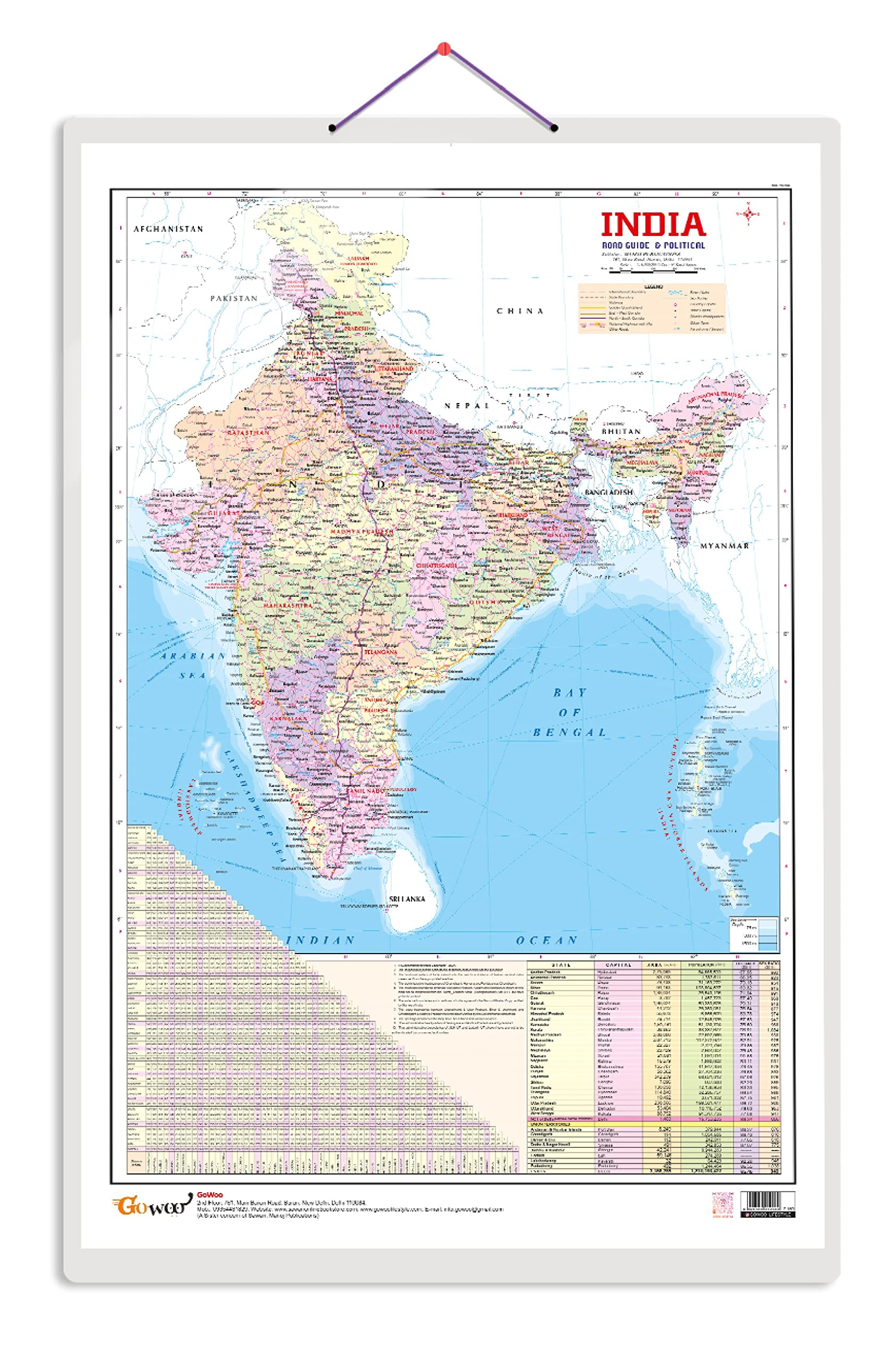 India Road Guide Political Chart [Hardcover] Sawan; Sahil And Sashank