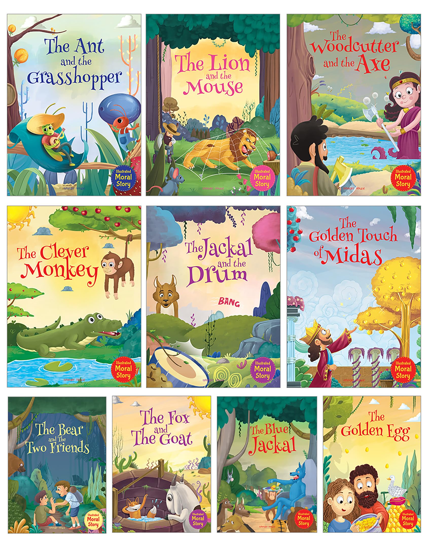 Illustrated Moral Stories: Collection of 10 Books